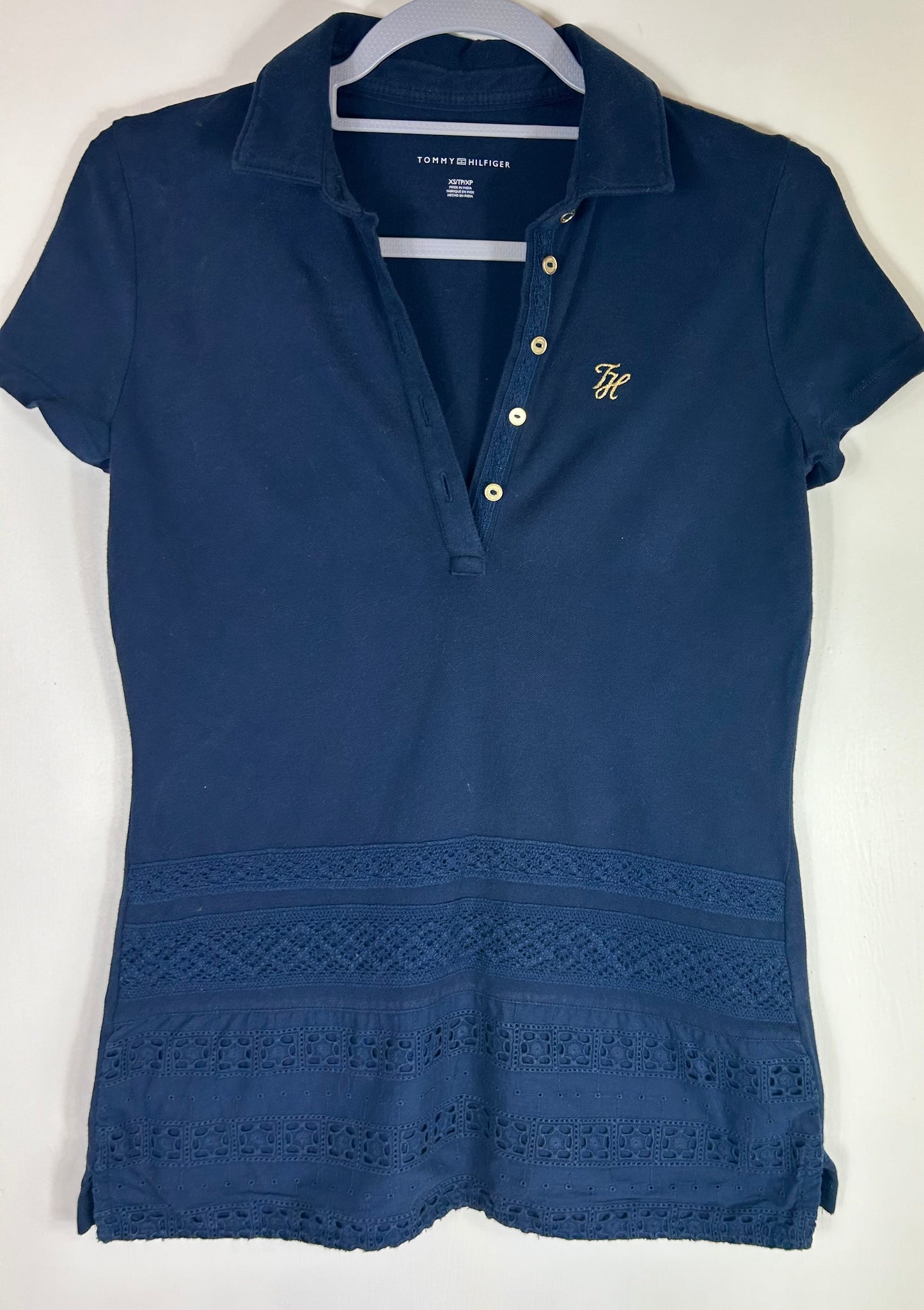 Navy Tommy Hilfiger Polo Top