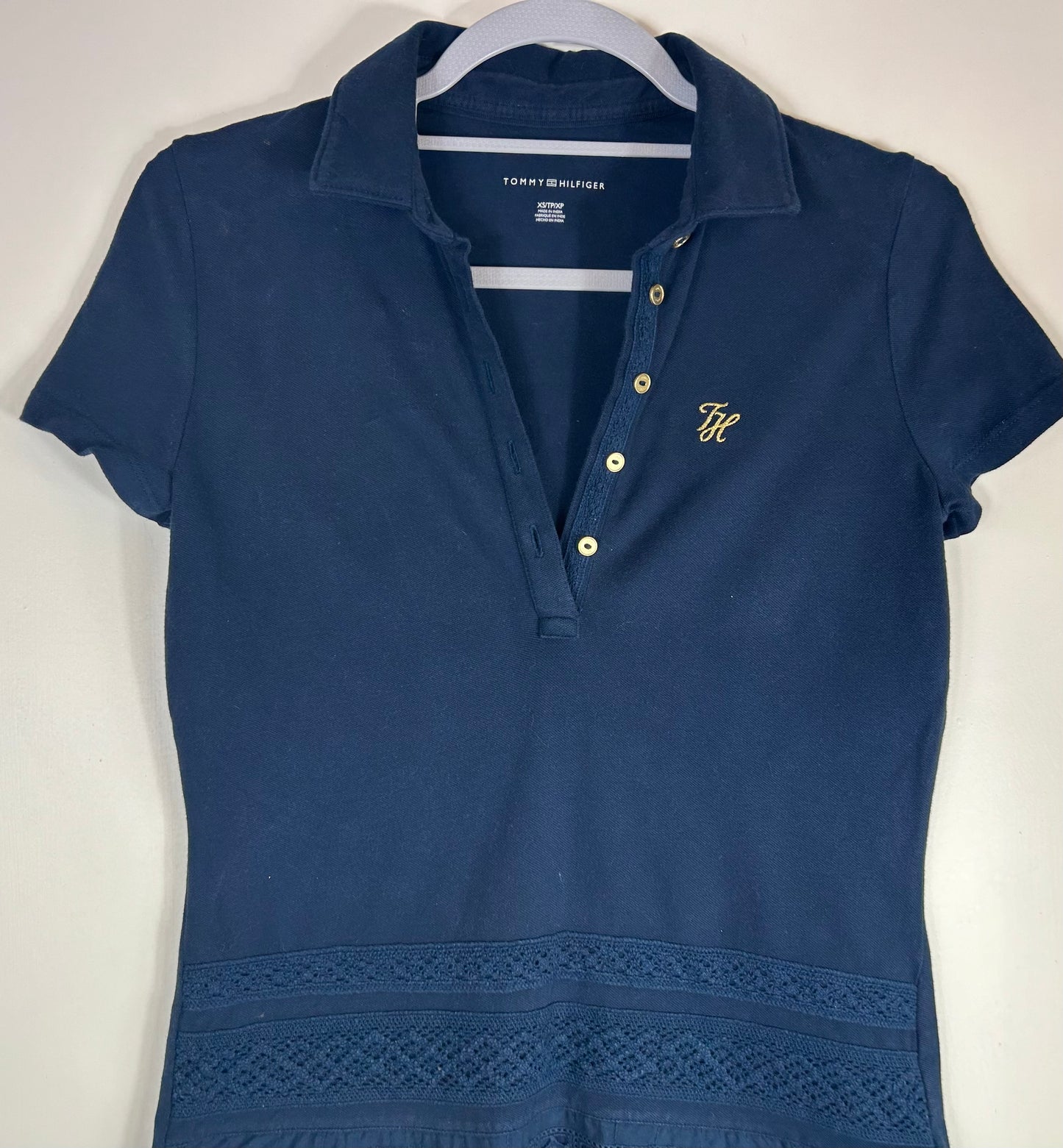 Navy Tommy Hilfiger Polo Top