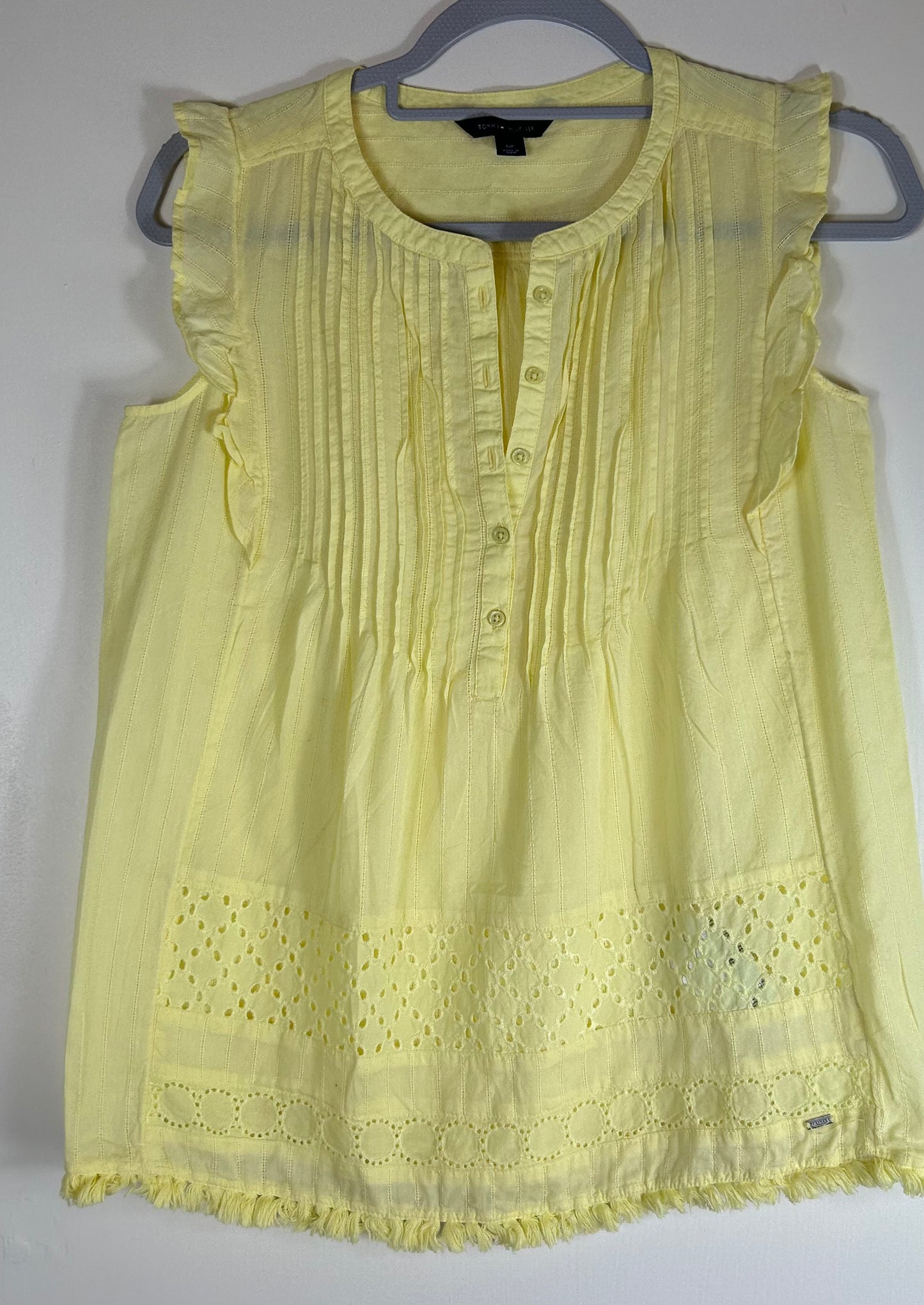 Lemon Sleeveless Tommy Hilfiger Cotton Top