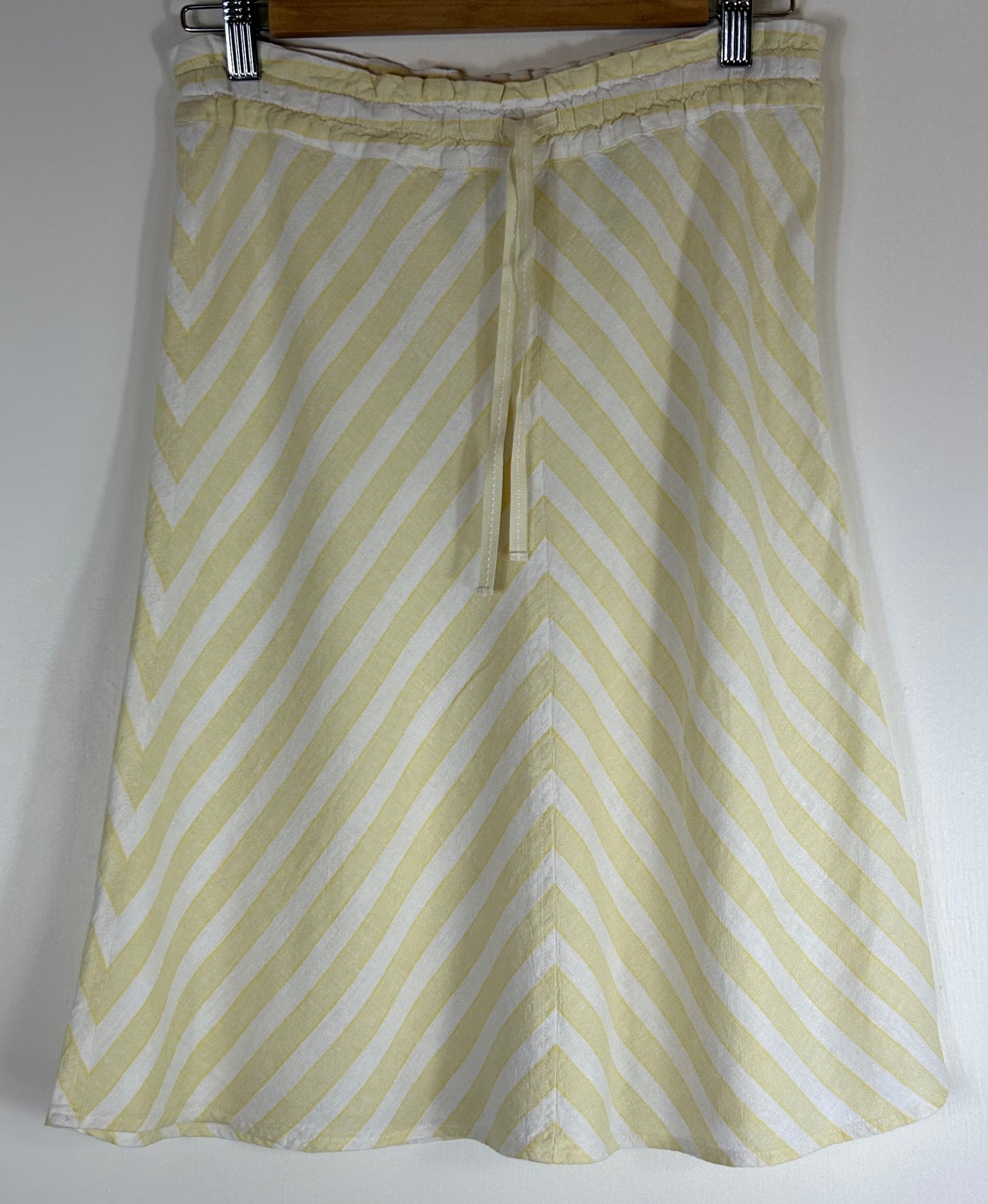White & Lemon Stripped H&M Skirt