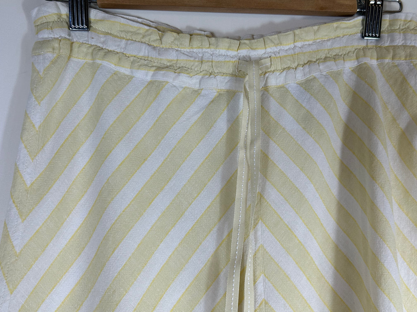 White & Lemon Stripped H&M Skirt