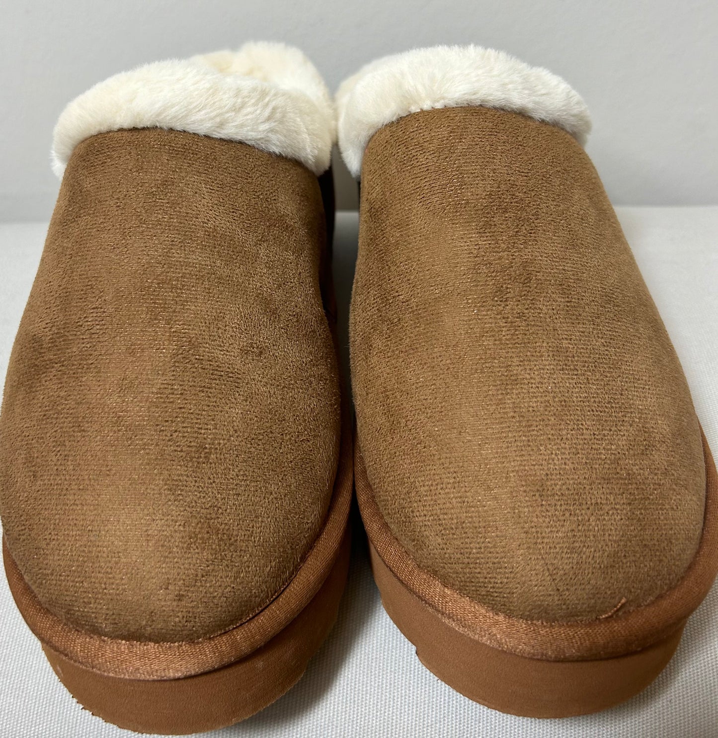 Camel Platform Sole Slippers
