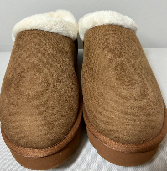Camel Platform Sole Slippers