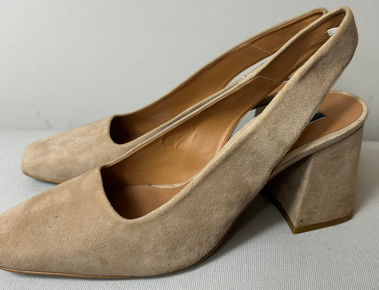 Beige Top Shop Sling Back Shoes