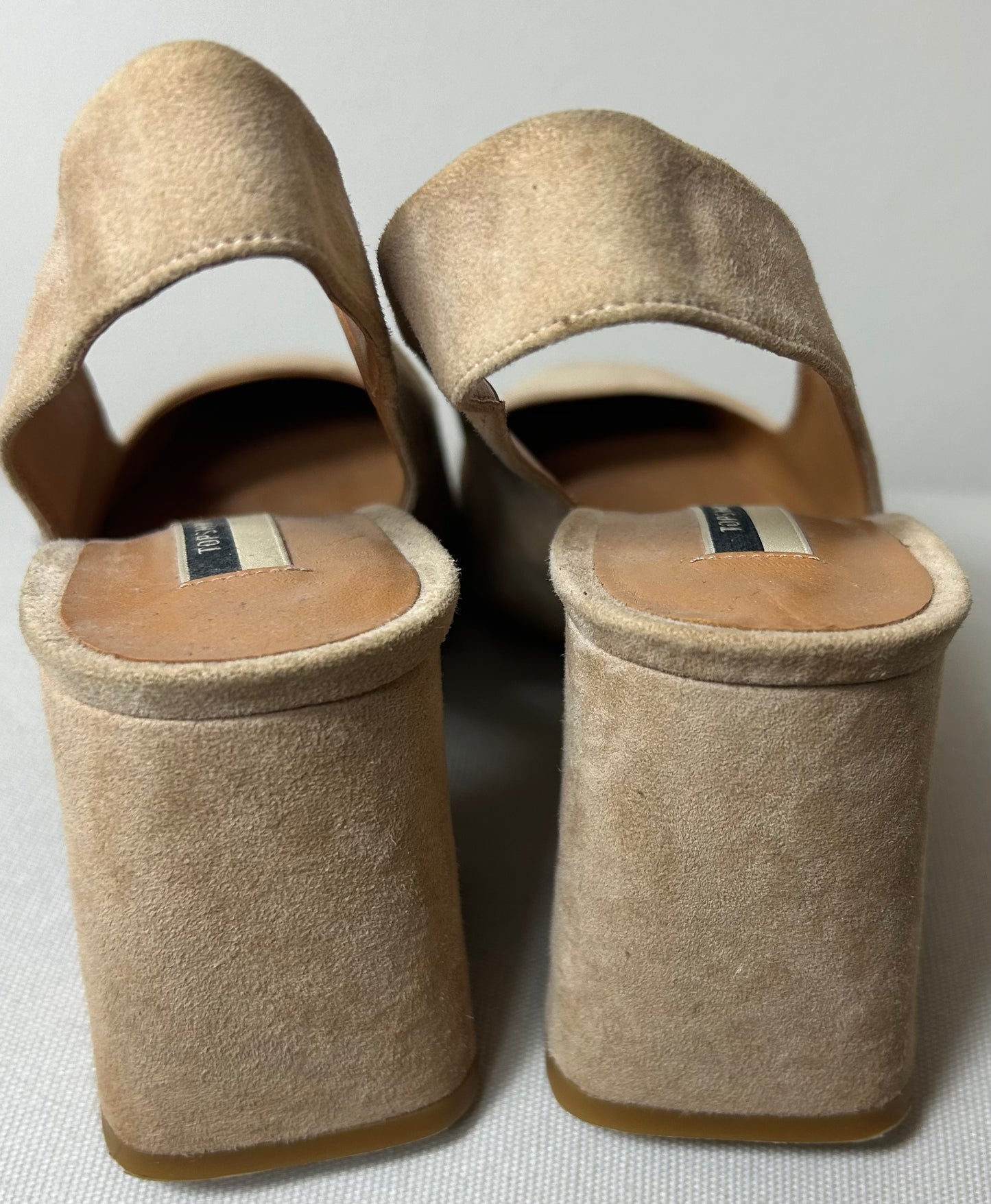 Beige Top Shop Sling Back Shoes
