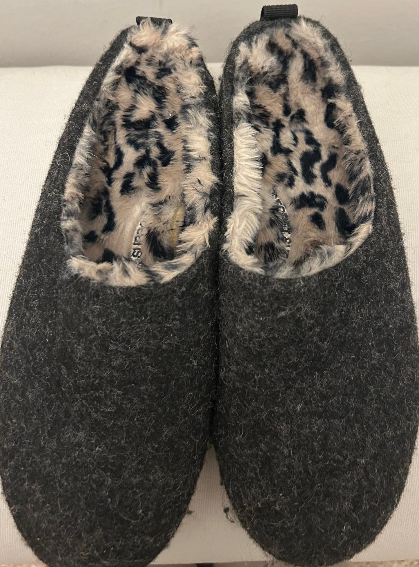 Grey M&S Slip On Slippers
