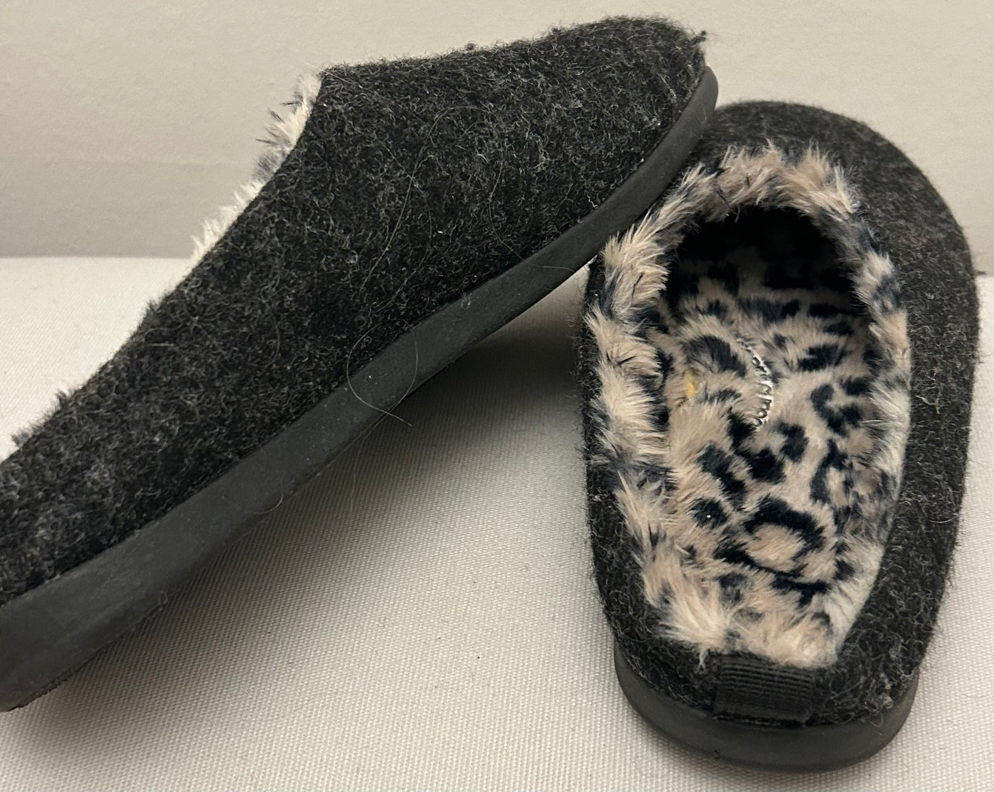 Grey M&S Slip On Slippers