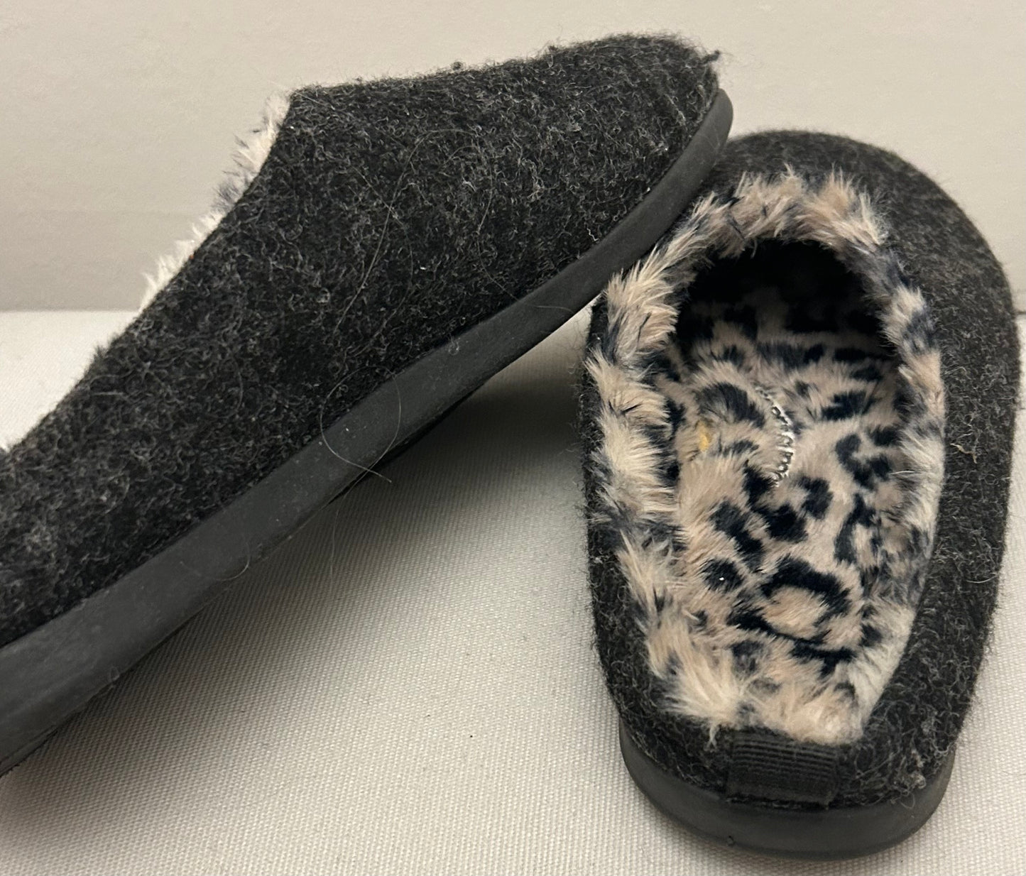 Grey M&S Slip On Slippers