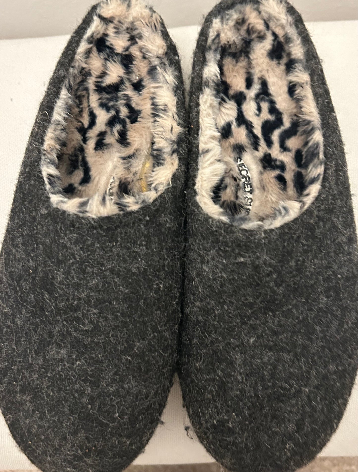 Grey M&S Slip On Slippers