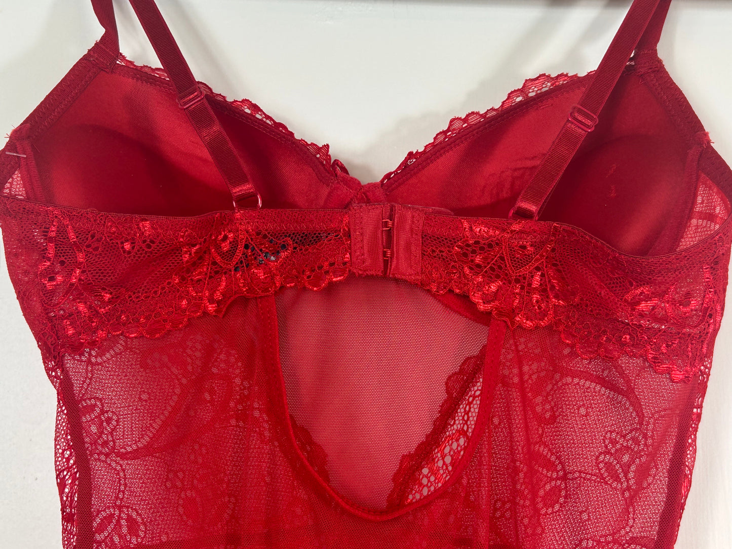 Red Sheer Lace Body