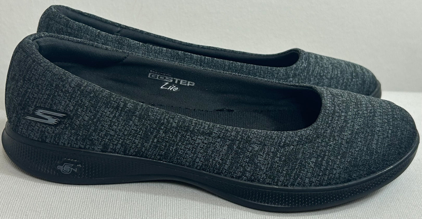 Dark Grey Sketchers Flat Shoes