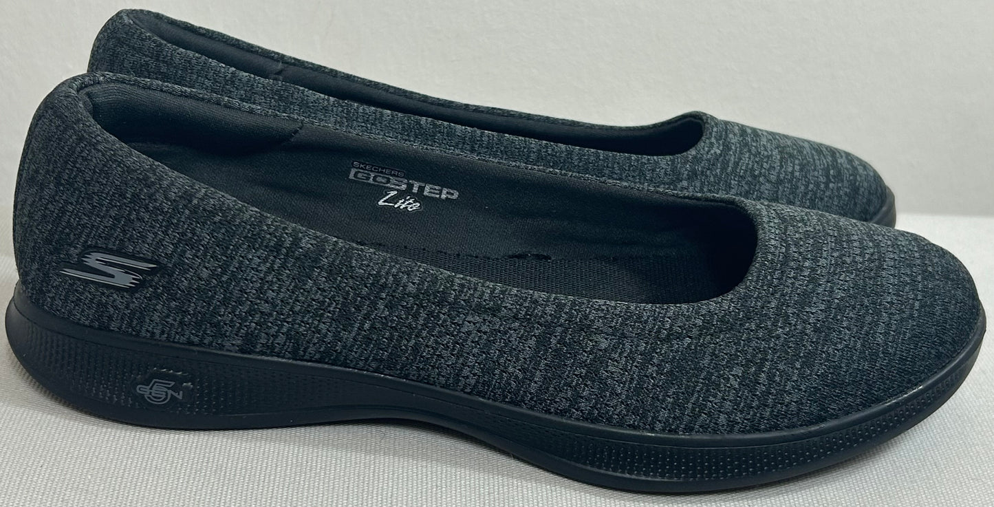 Dark Grey Sketchers Flat Shoes