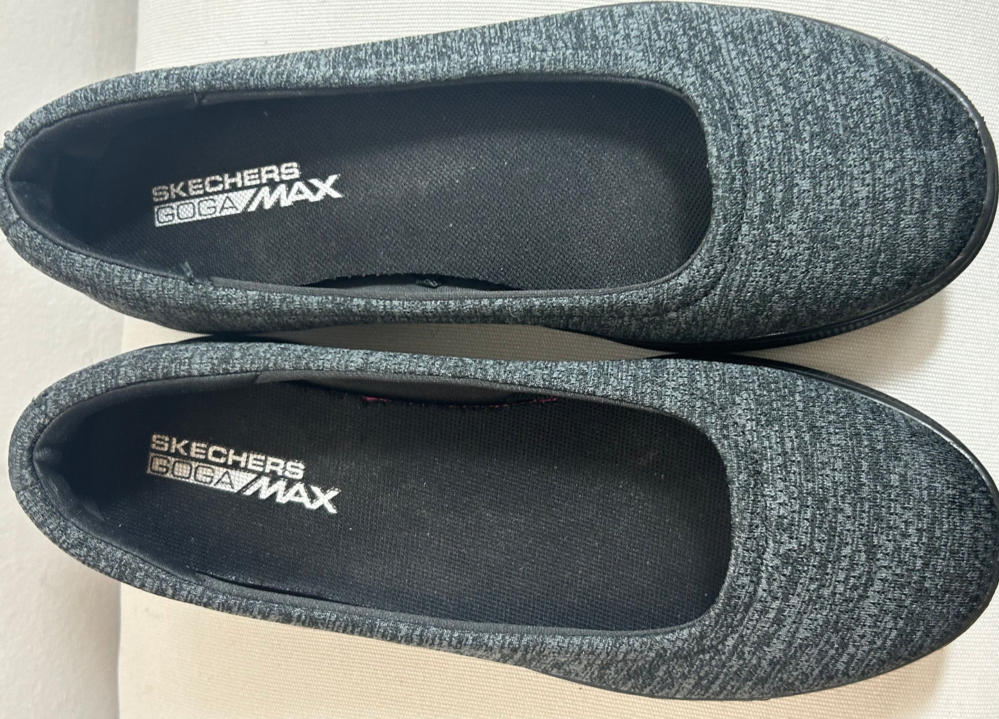 Dark Grey Sketchers Flat Shoes