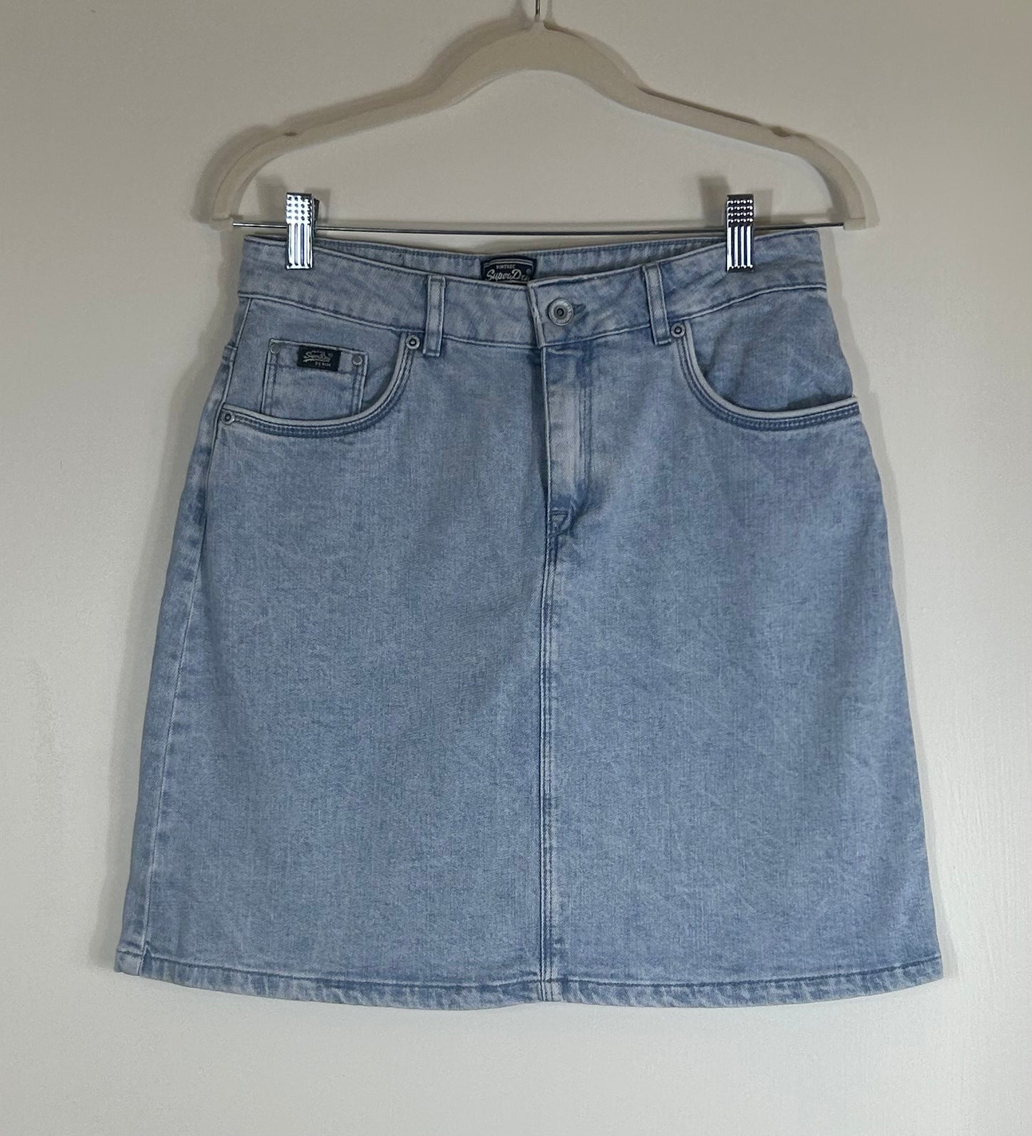 Pale Blue Denim VINTAGE SUPERDRY Skirt
