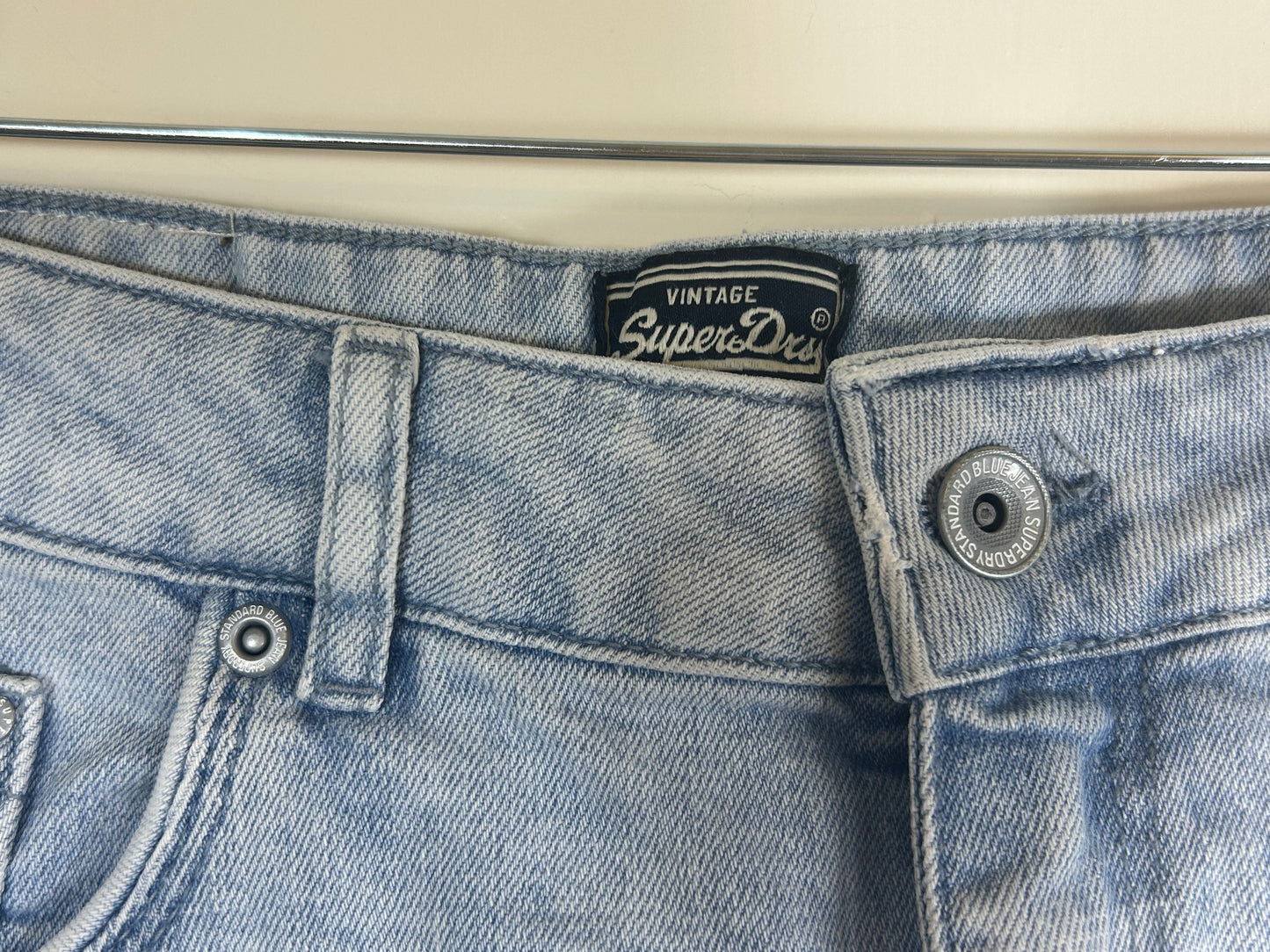 Pale Blue Denim VINTAGE SUPERDRY Skirt