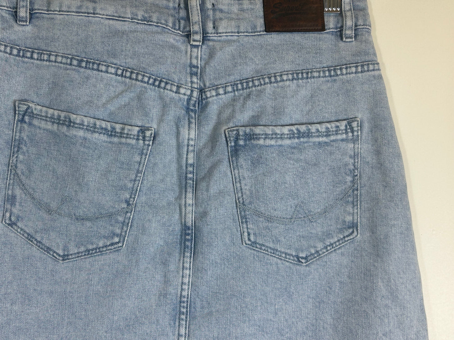 Pale Blue Denim VINTAGE SUPERDRY Skirt