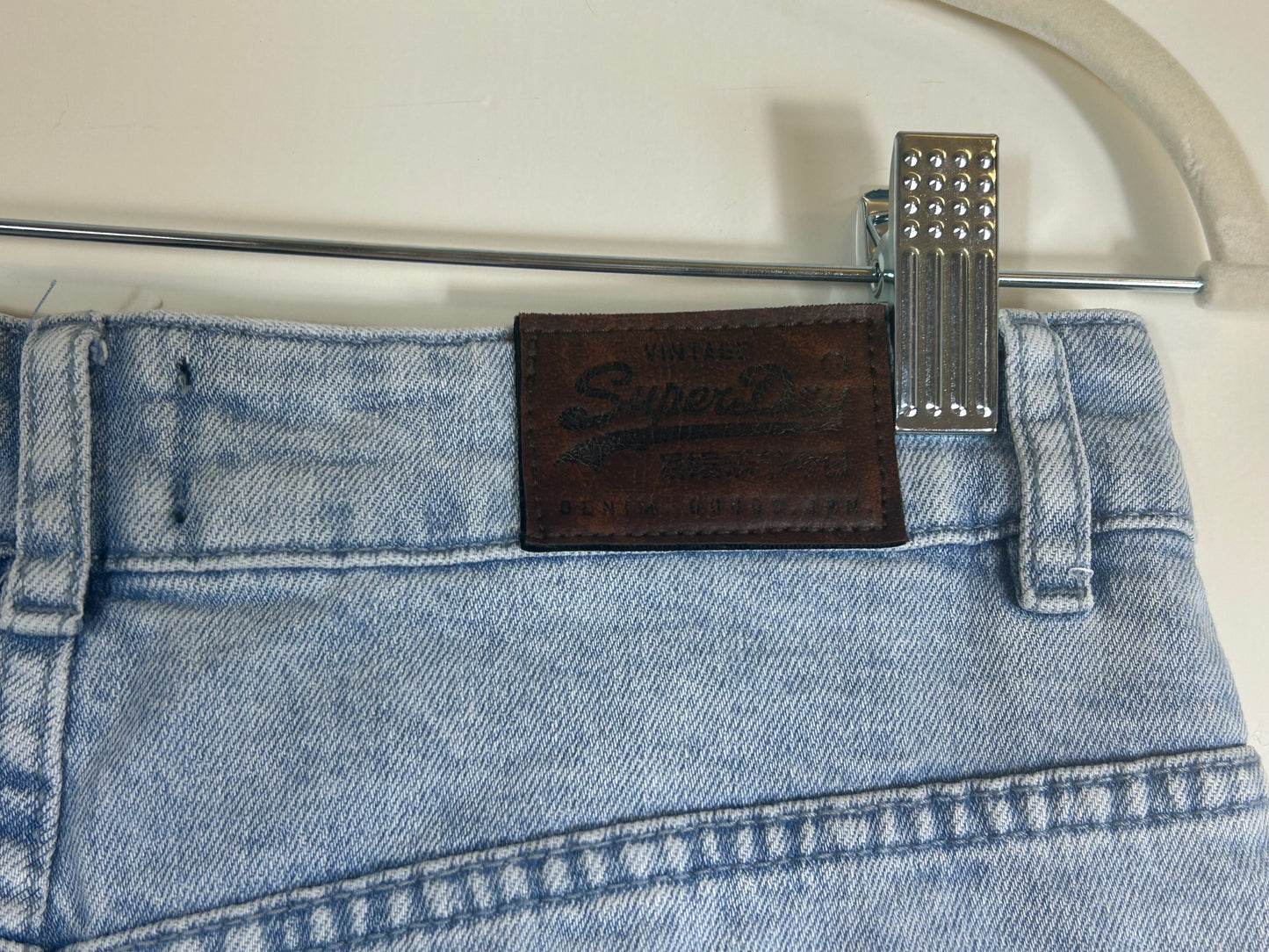 Pale Blue Denim VINTAGE SUPERDRY Skirt