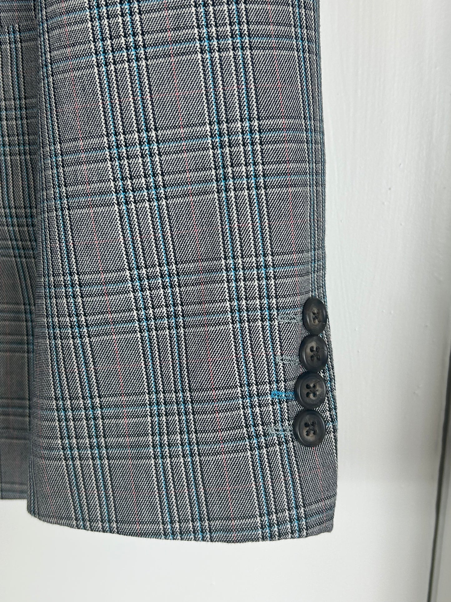 Pale Grey & Blue Checked Jacket