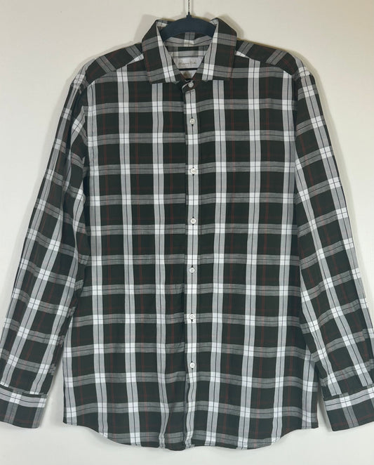 Brown & White Checked  Massimo Dutti Men’s Shirt