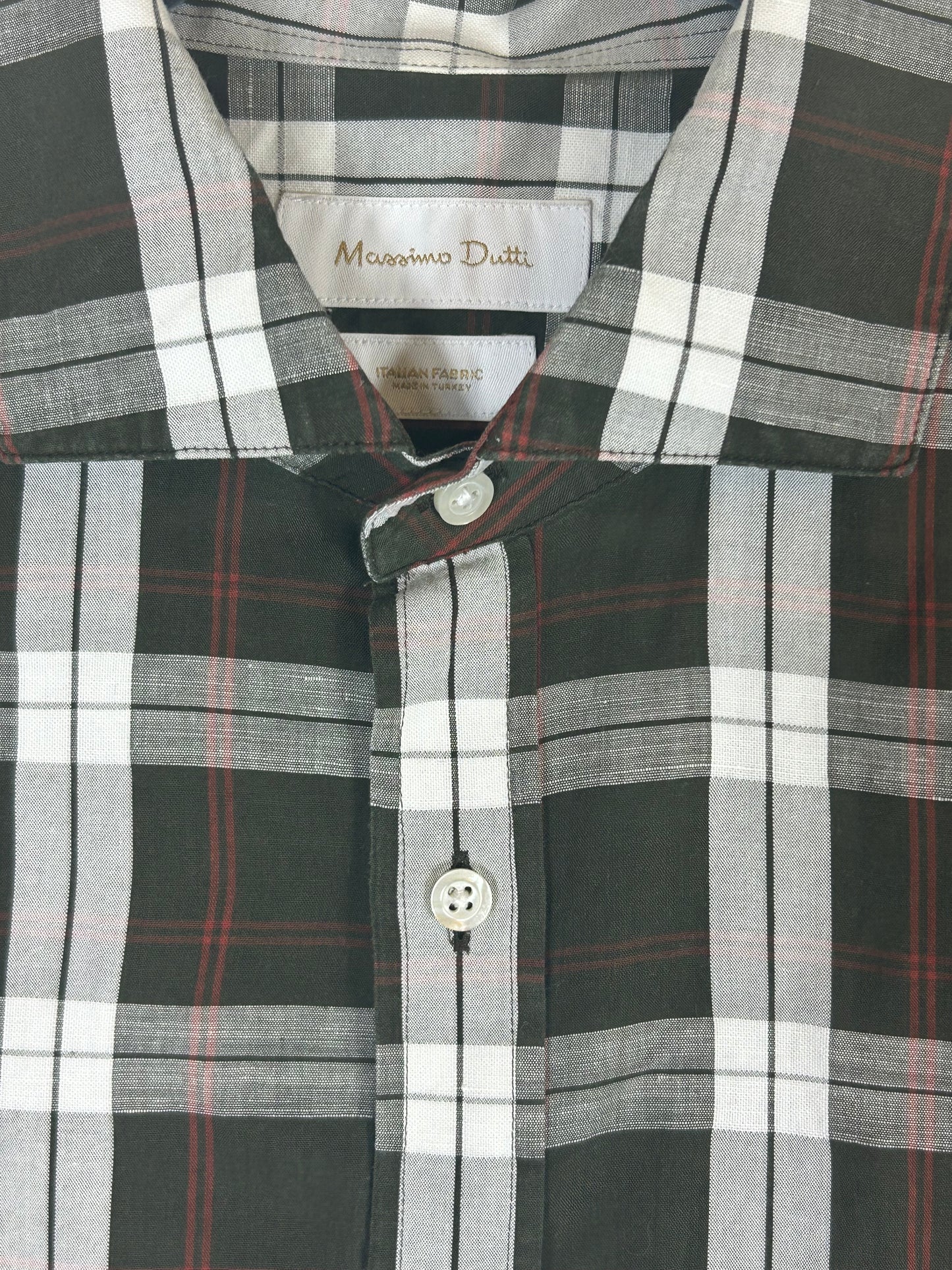 Brown & White Checked  Massimo Dutti Men’s Shirt