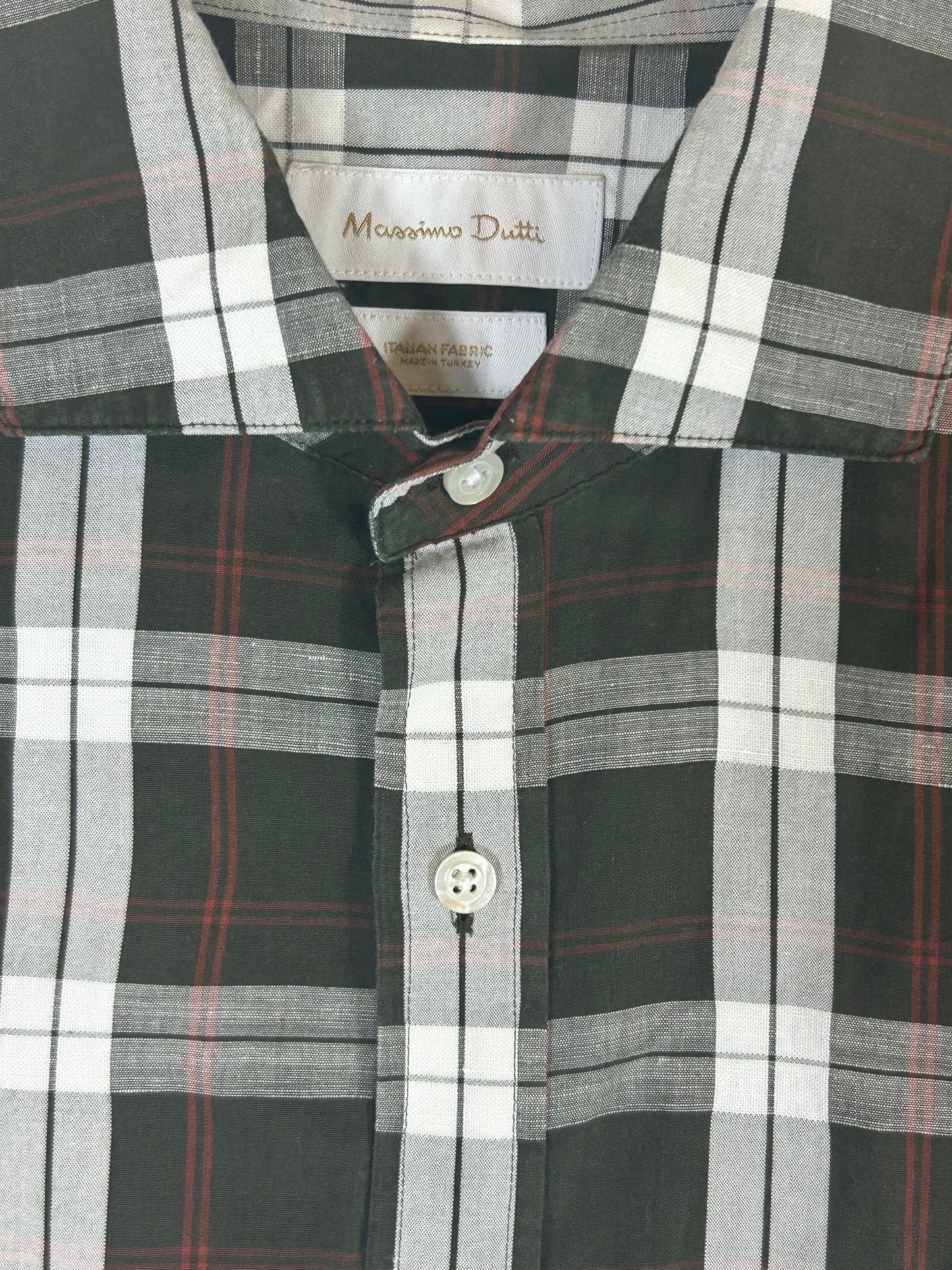 Brown & White Checked  Massimo Dutti Men’s Shirt
