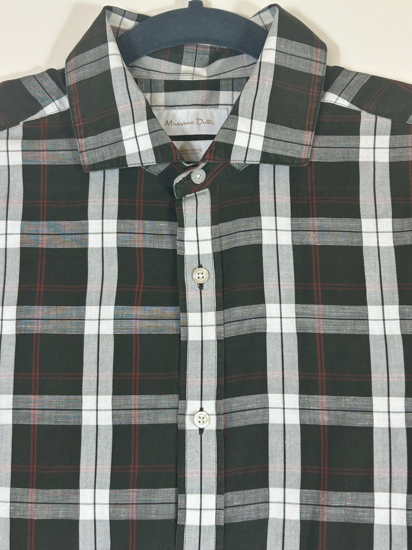 Brown & White Checked  Massimo Dutti Men’s Shirt