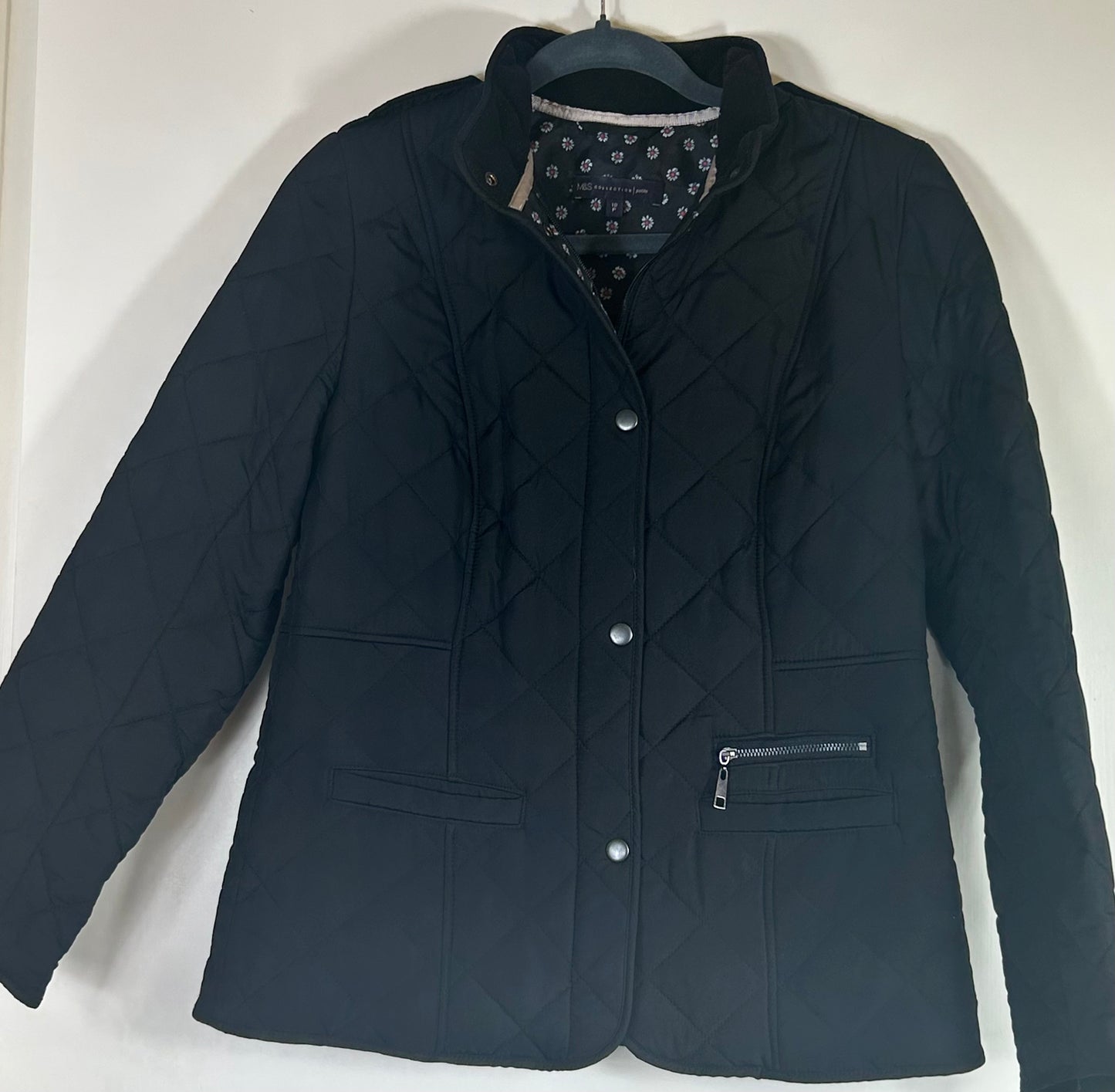 Black M&S Collection PETITE Ladies Lightly Quilted Jacket