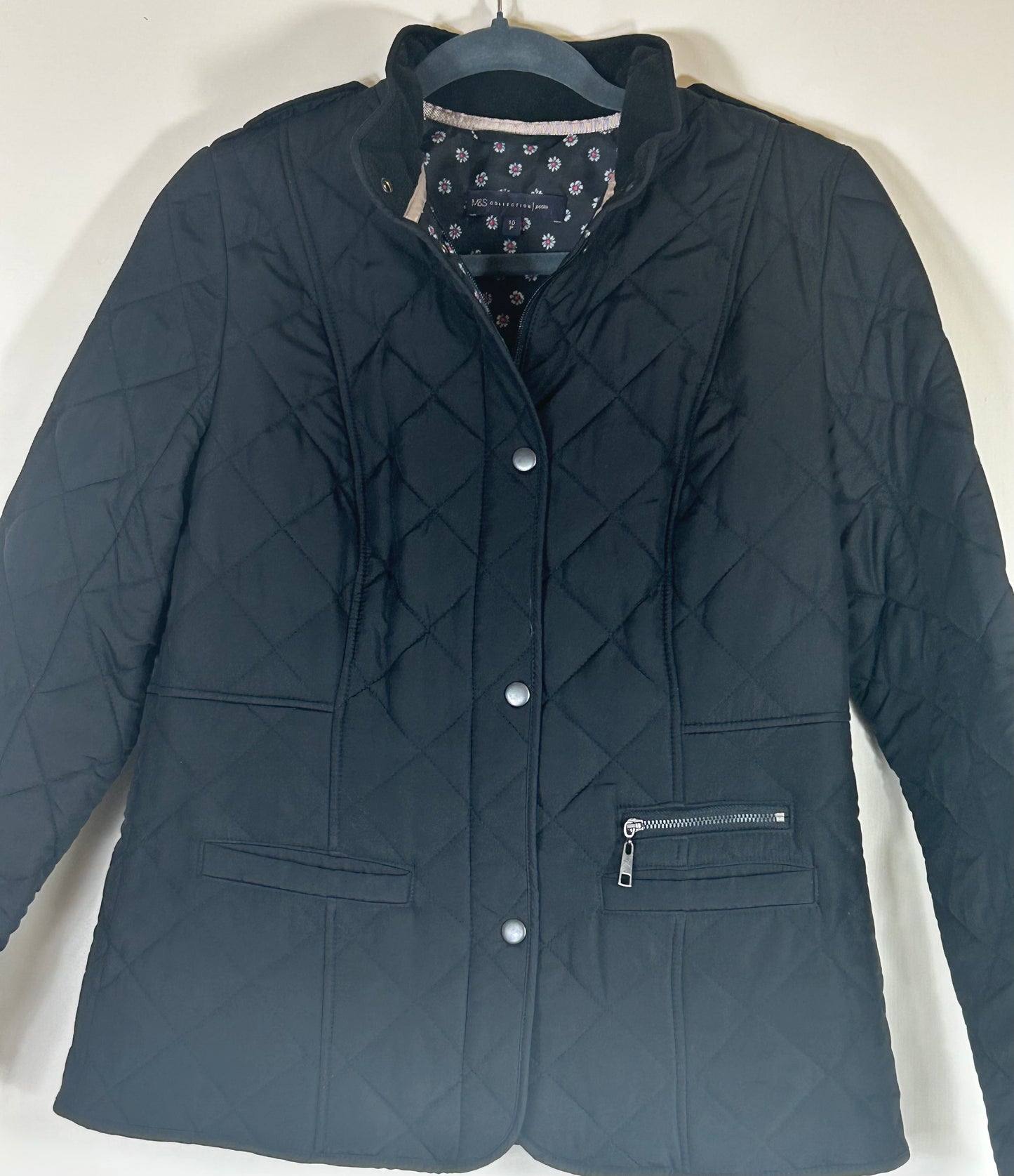 Black M&S Collection PETITE Ladies Lightly Quilted Jacket