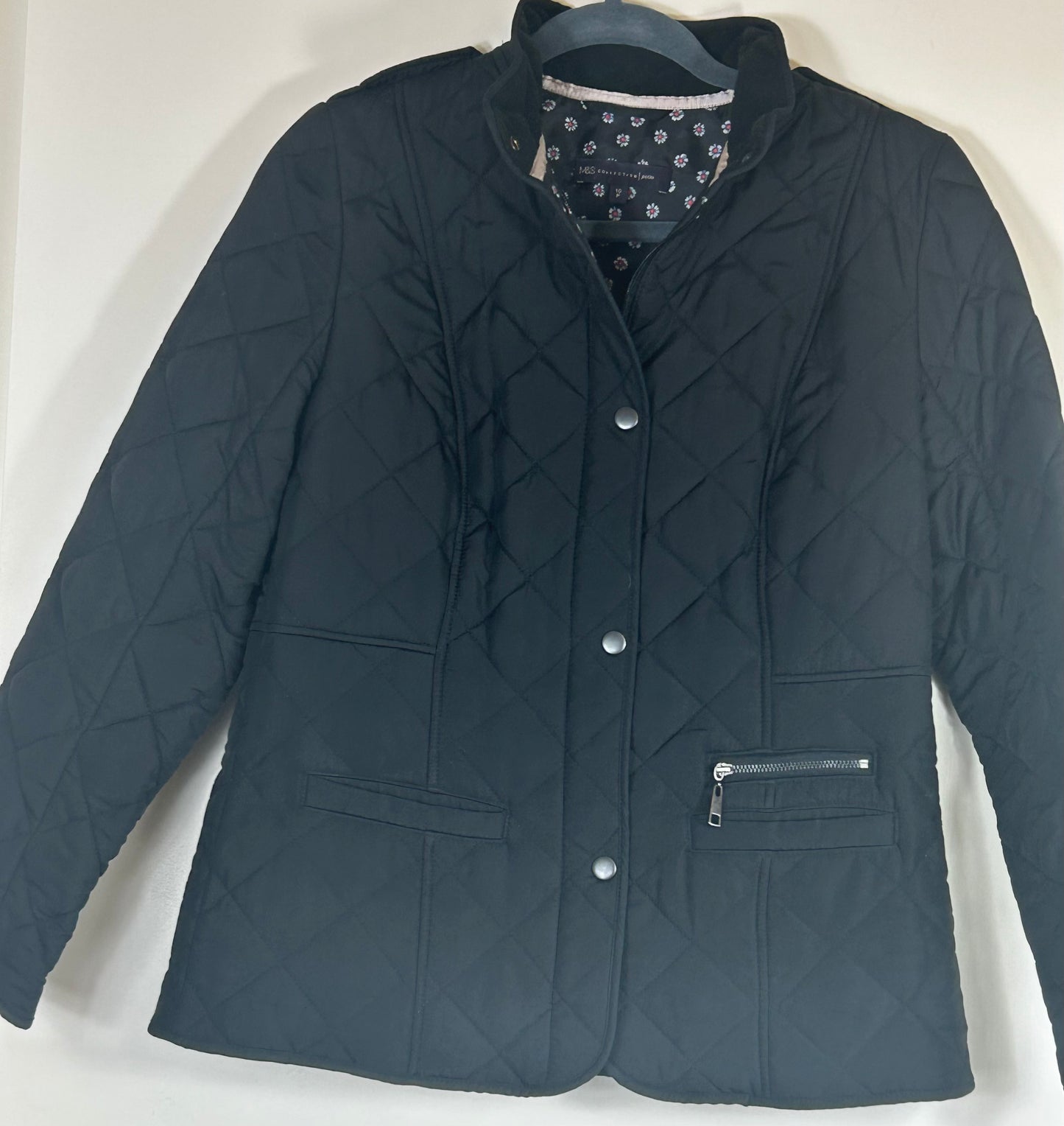 Black M&S Collection PETITE Ladies Lightly Quilted Jacket