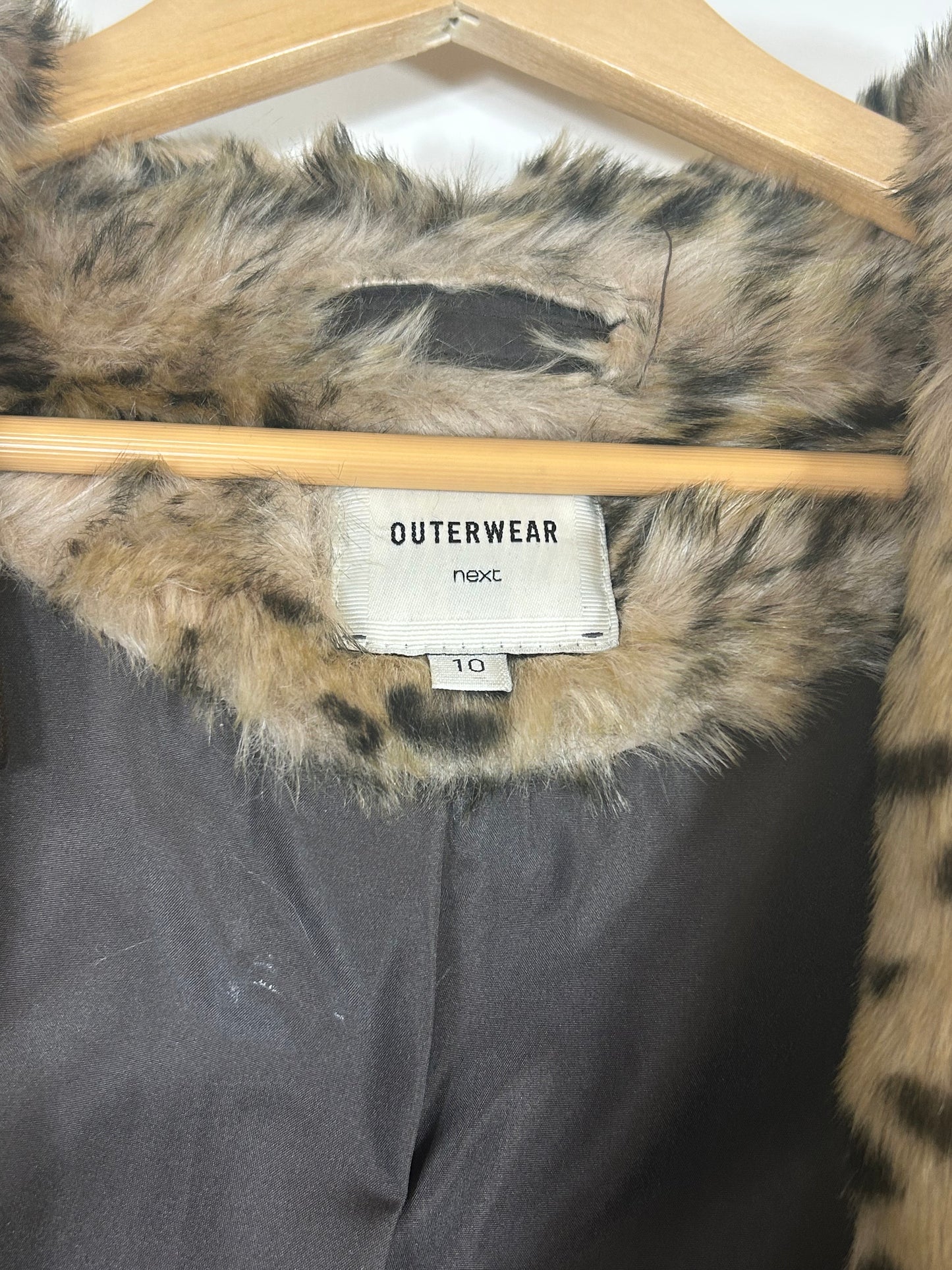 Animal Print 3/4 Length NEXT Faux Fur Jacket