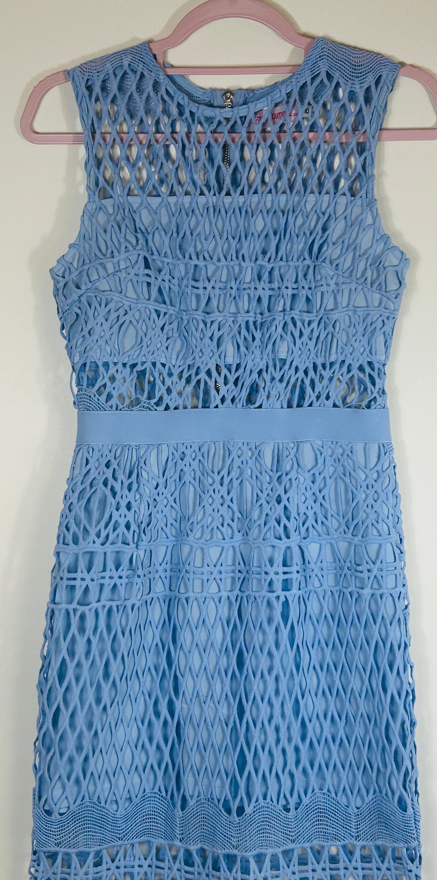 Blue Sleeveless Pink Boutique Ladies Dress