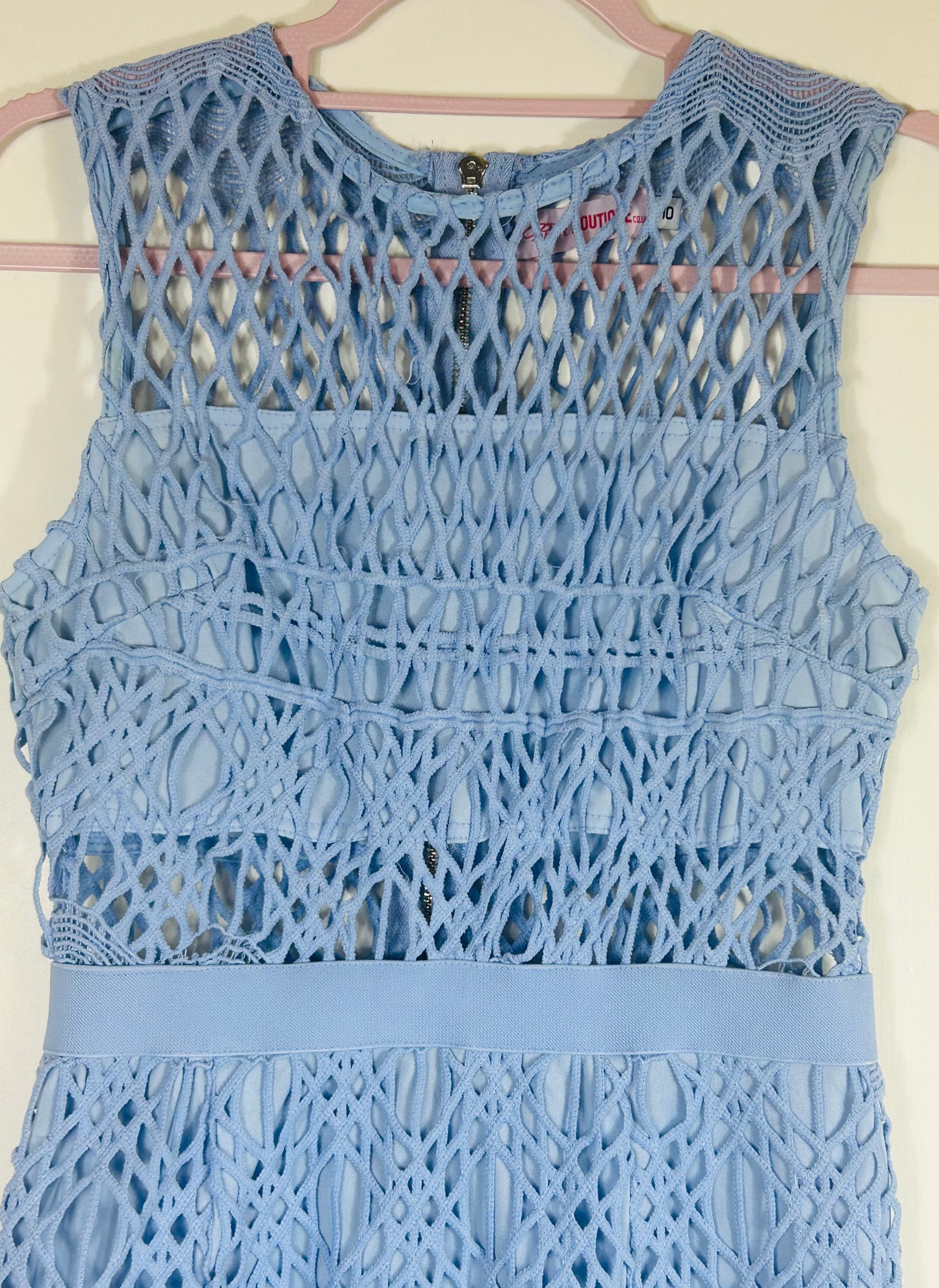 Blue Sleeveless Pink Boutique Ladies Dress
