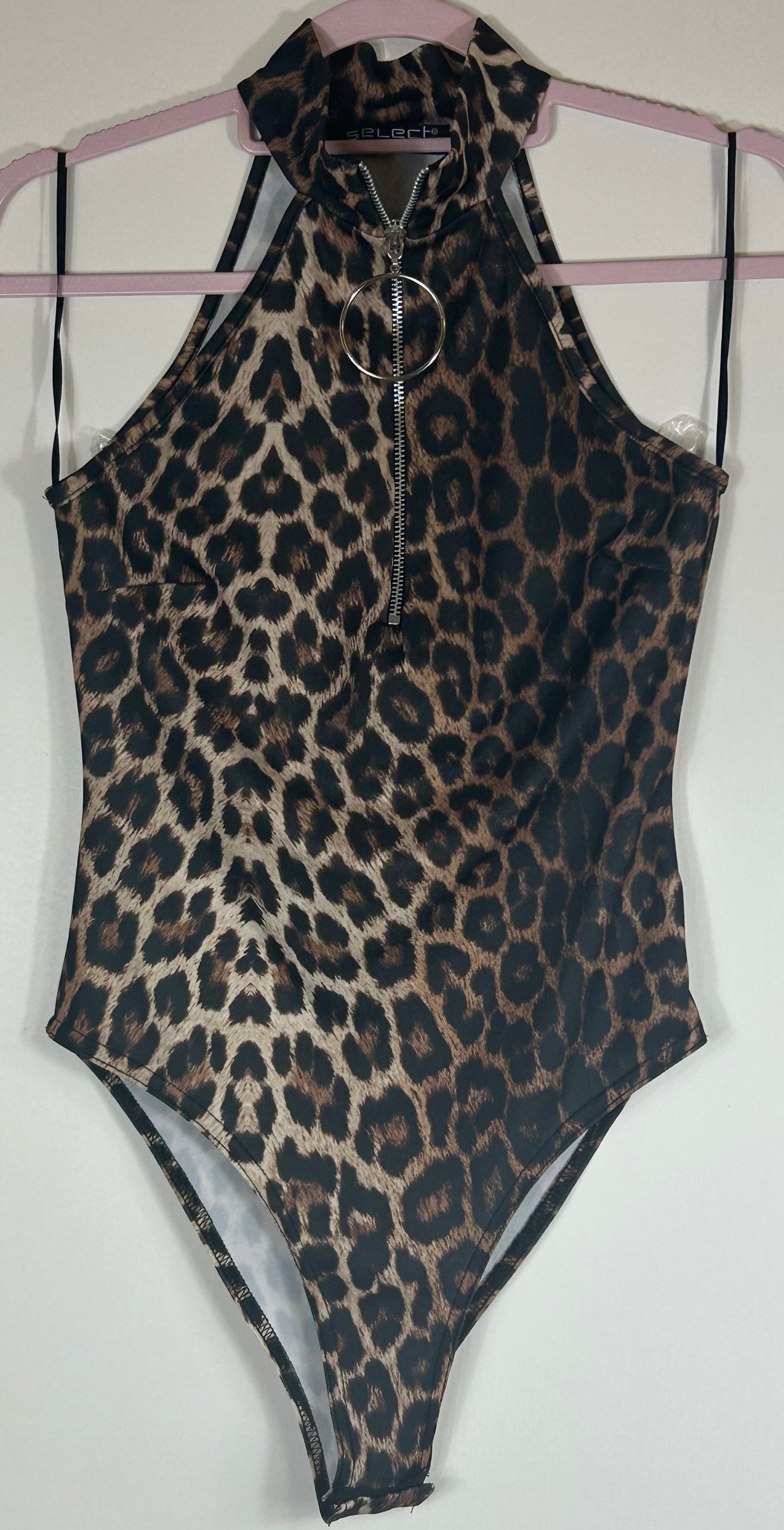 Animal Print Sleeveless Bodysuit
