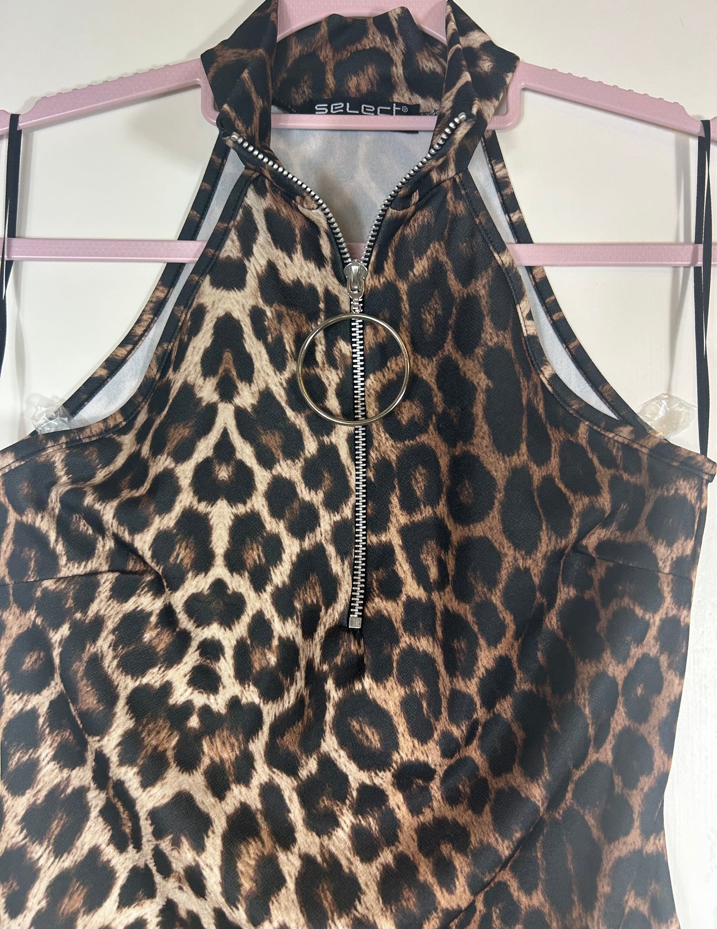 Animal Print Sleeveless Bodysuit