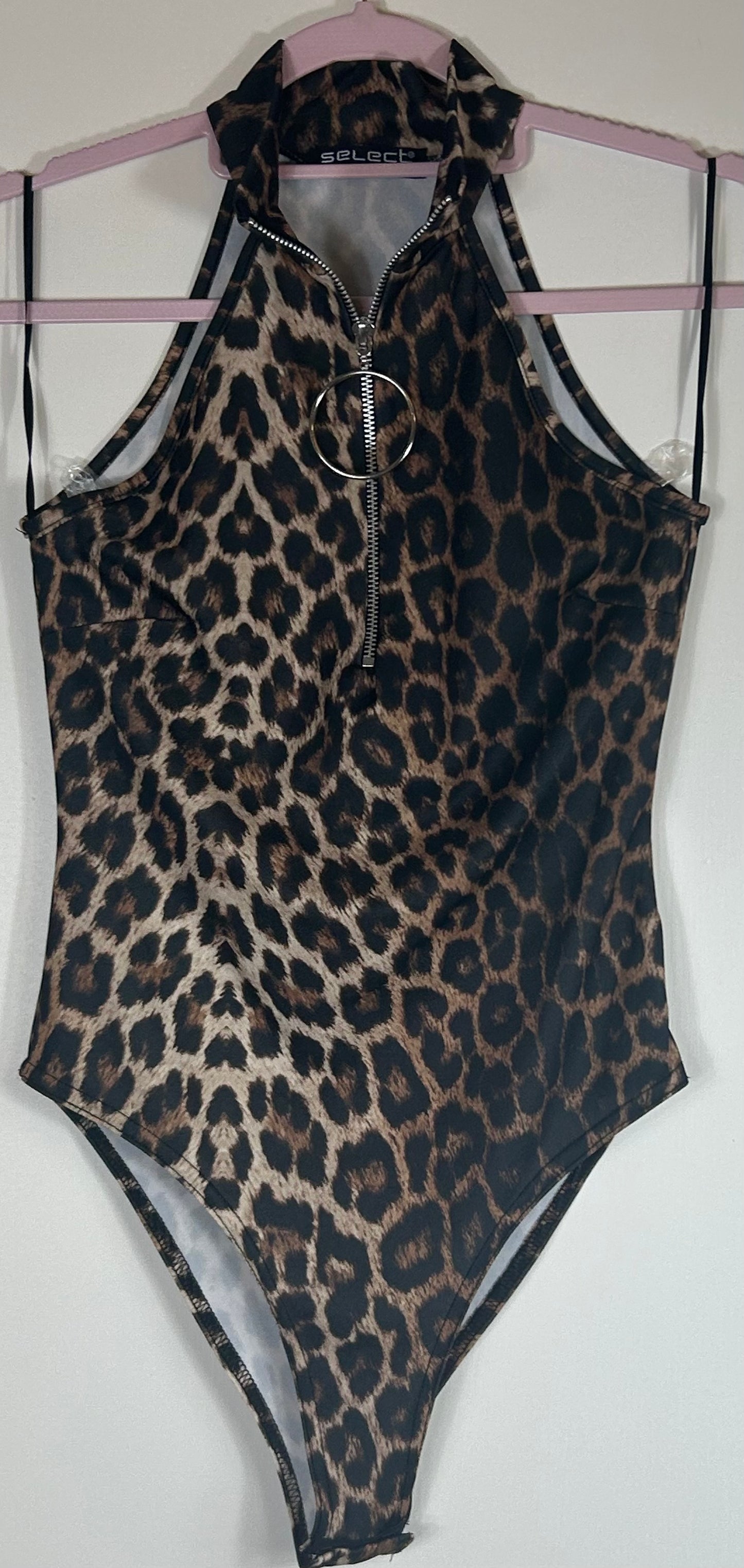 Animal Print Sleeveless Bodysuit