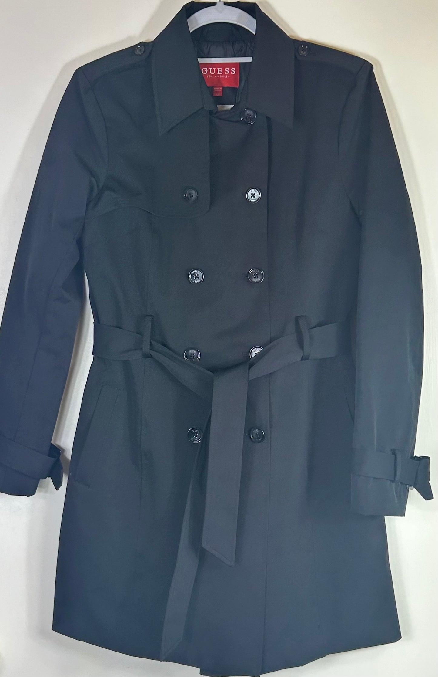 Black GUESS Knee Length Trench Cost