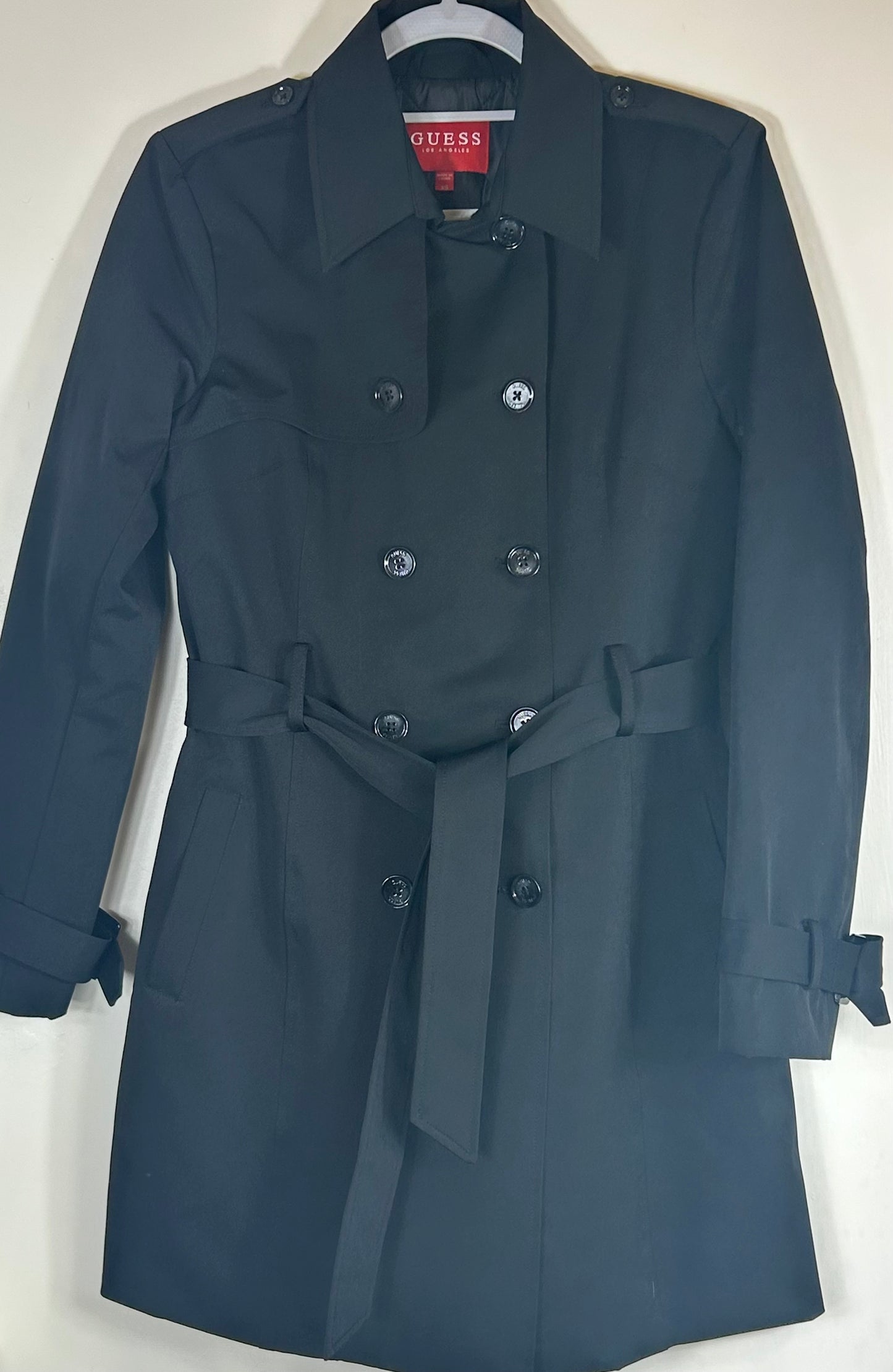 Black GUESS Knee Length Trench Cost