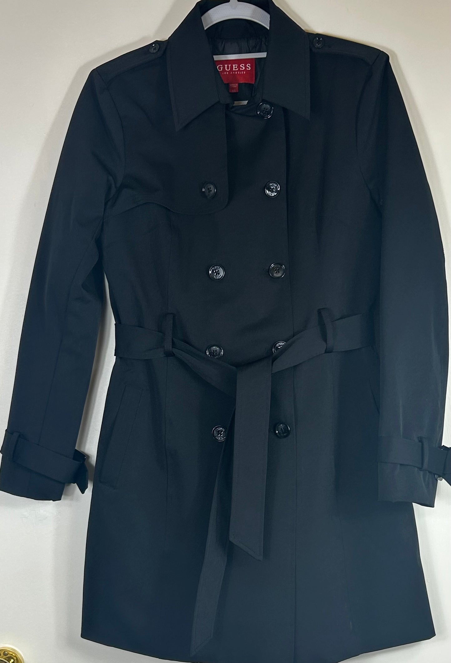 Black GUESS Knee Length Trench Cost