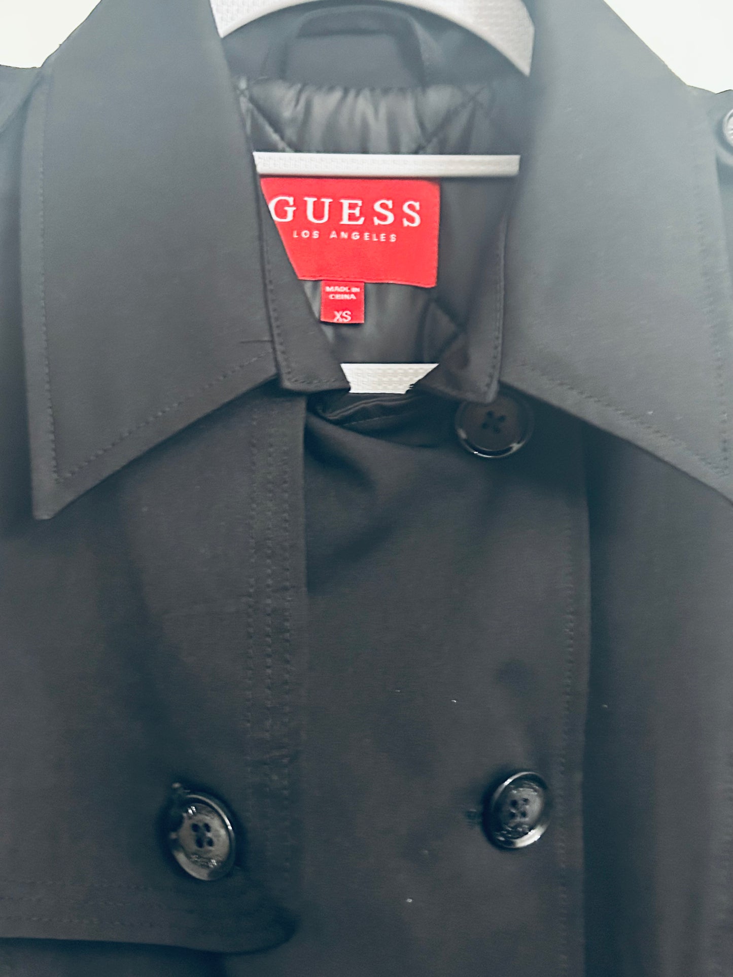 Black GUESS Knee Length Trench Cost