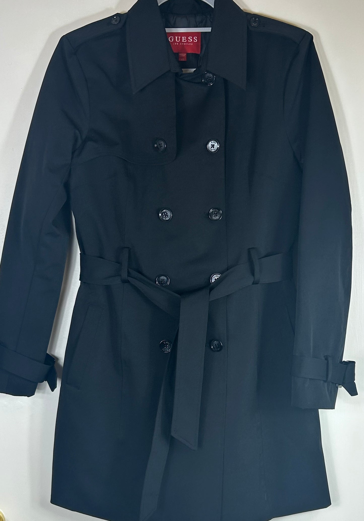 Black GUESS Knee Length Trench Cost