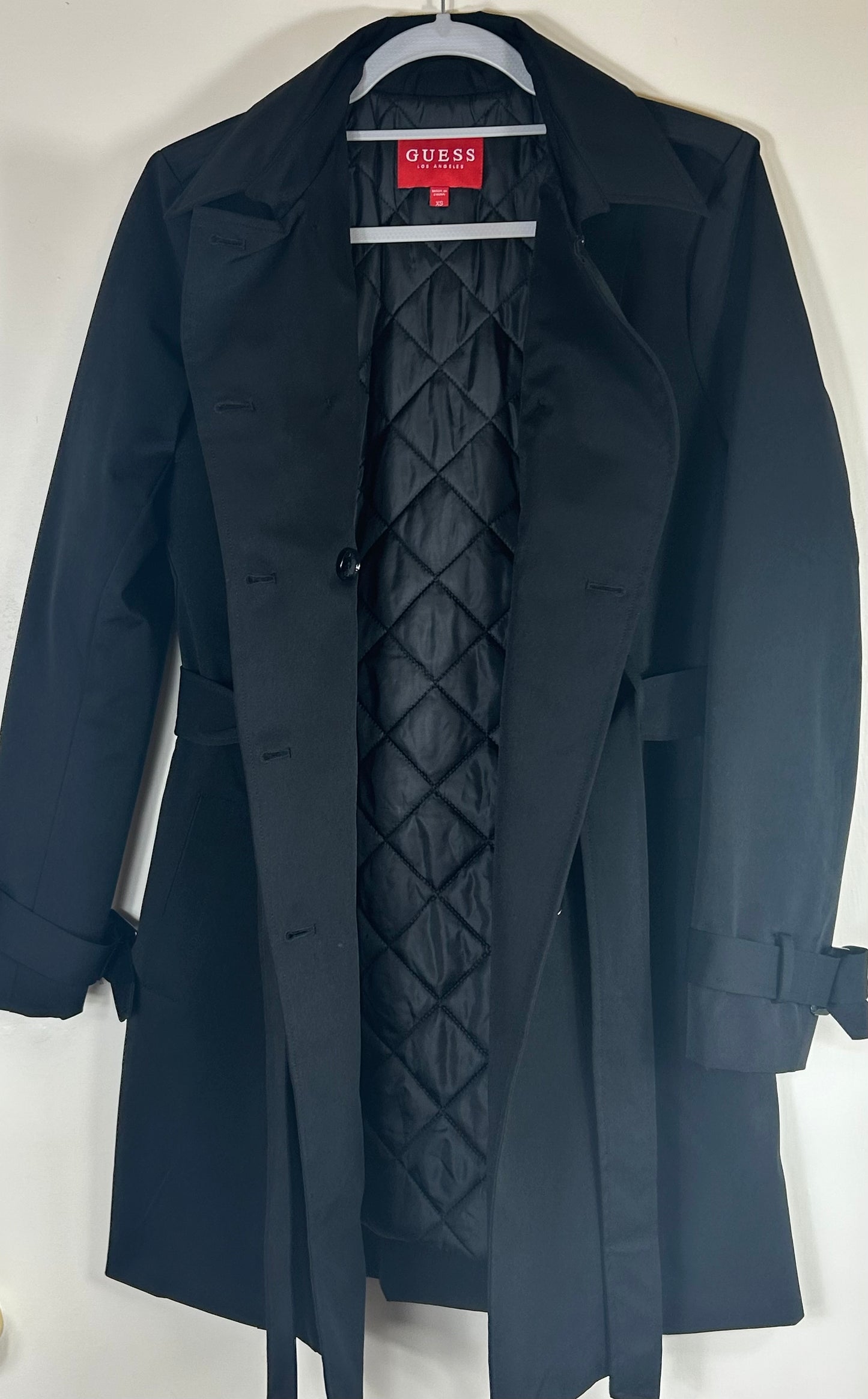 Black GUESS Knee Length Trench Cost