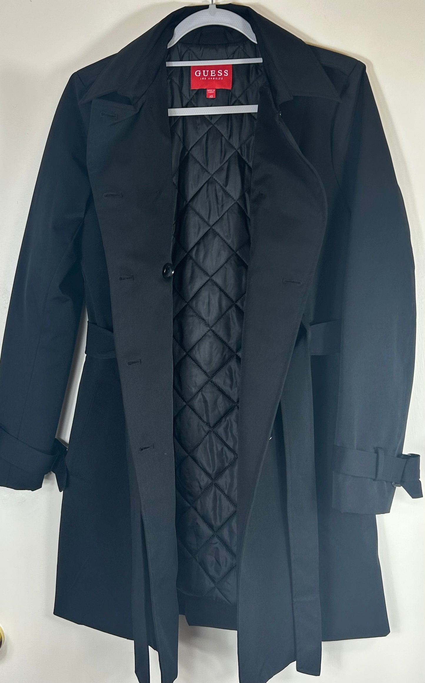 Black GUESS Knee Length Trench Cost