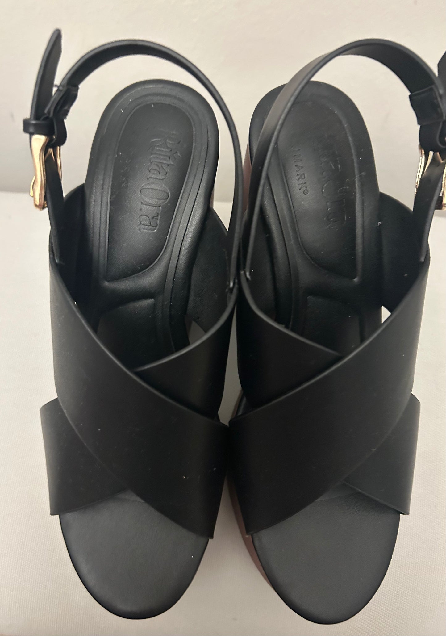 Black Rita Ora (PRIMARK) Wedge Sandals