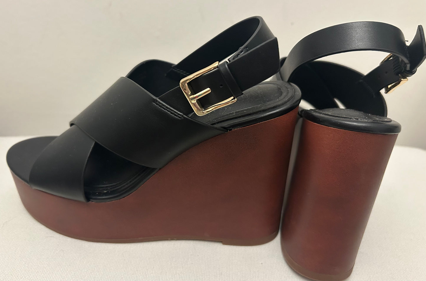 Black Rita Ora (PRIMARK) Wedge Sandals