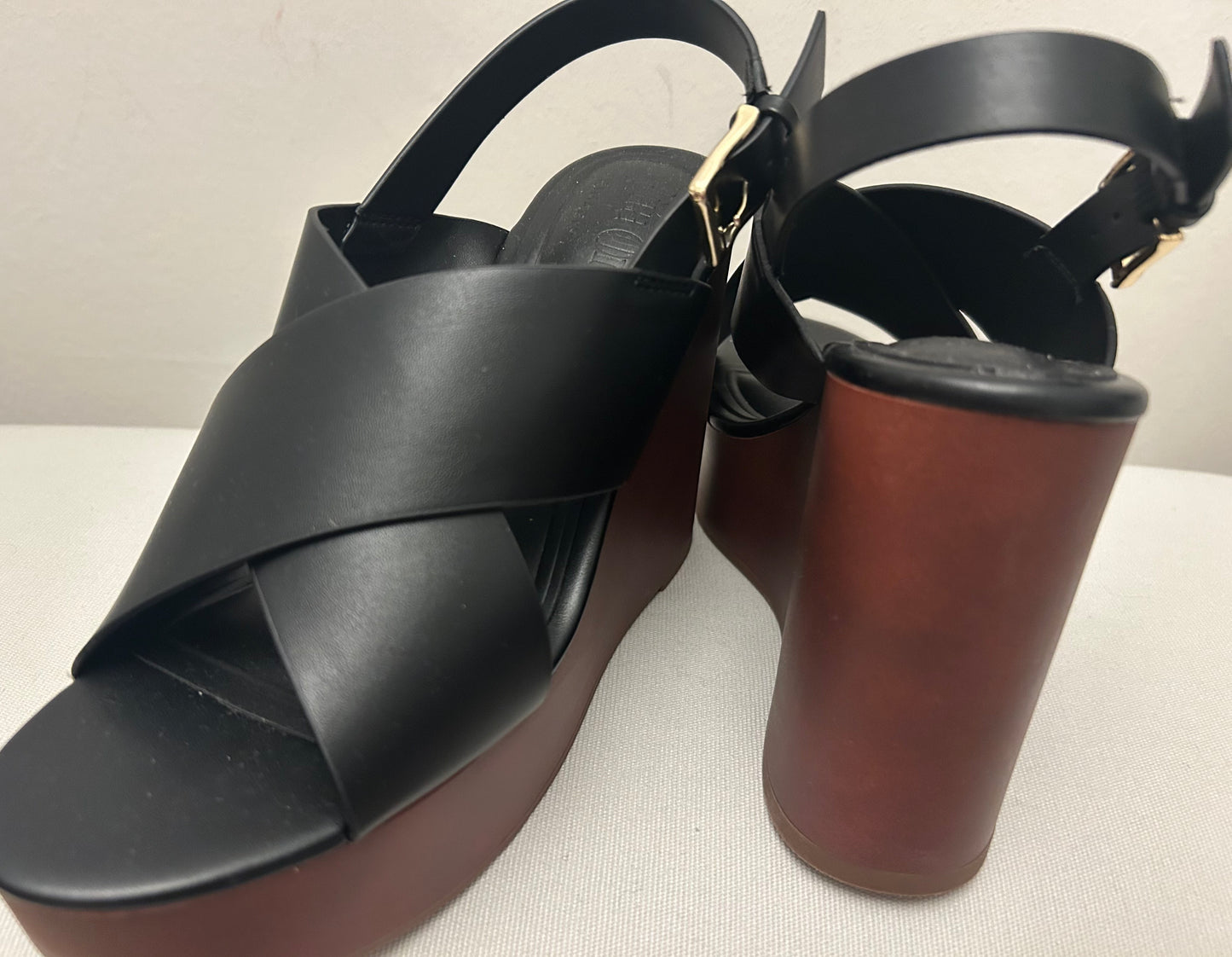 Black Rita Ora (PRIMARK) Wedge Sandals