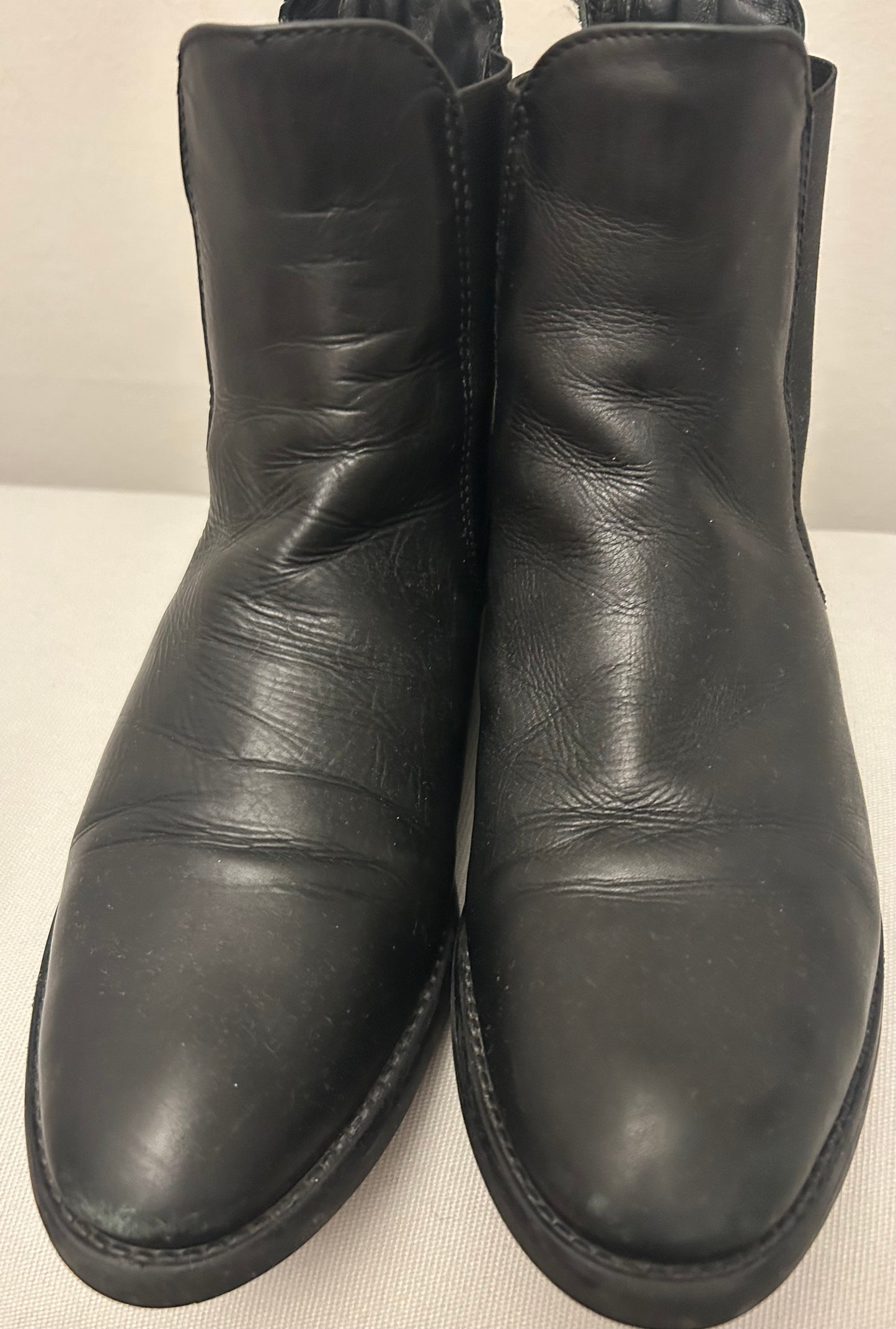 Black JONES Ladies Leather Ankle Boots