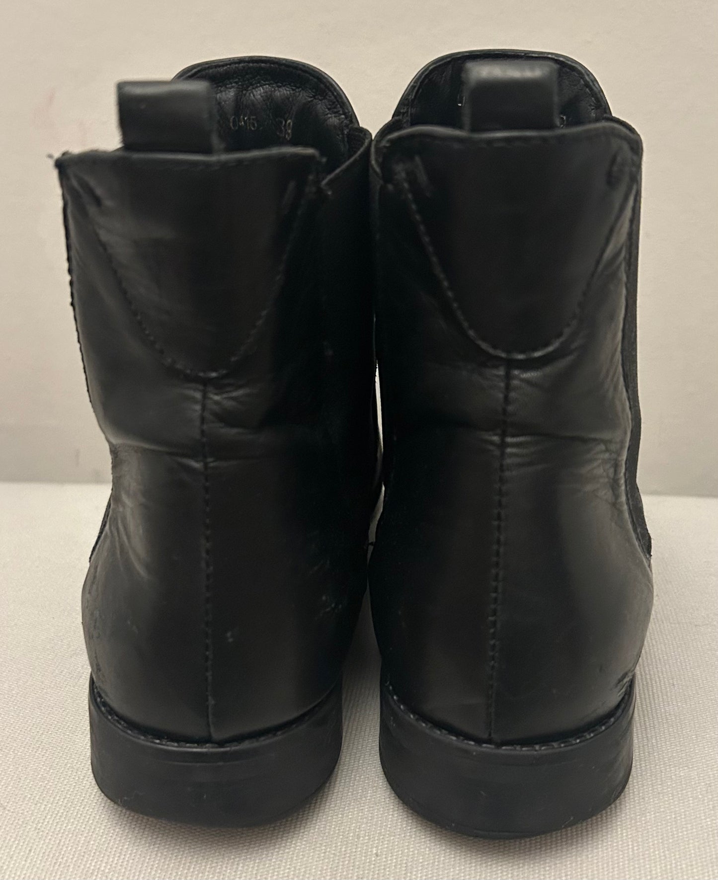 Black JONES Ladies Leather Ankle Boots