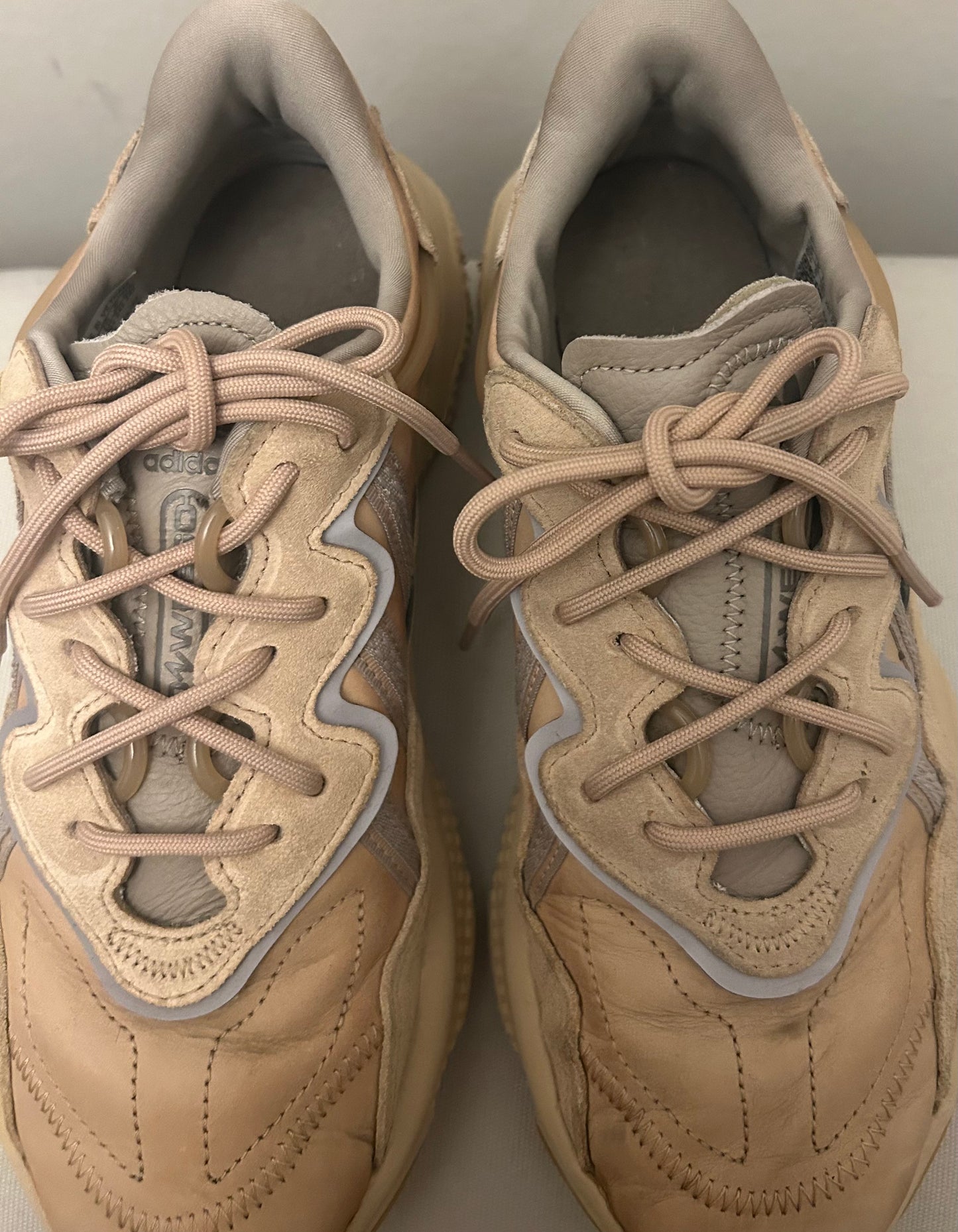 Beige Adidas Ozweego Trainers
