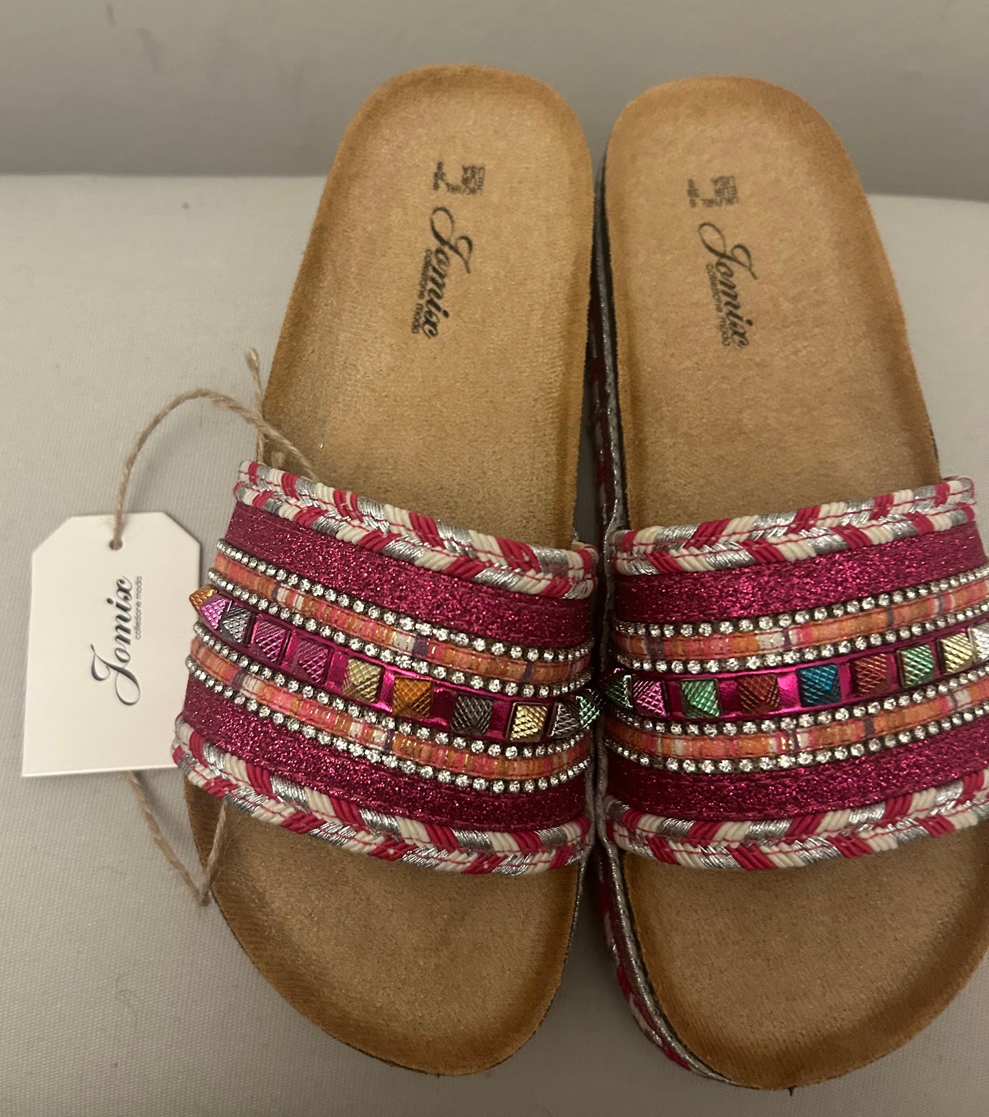 Multi  Coloured Beaded Sandals