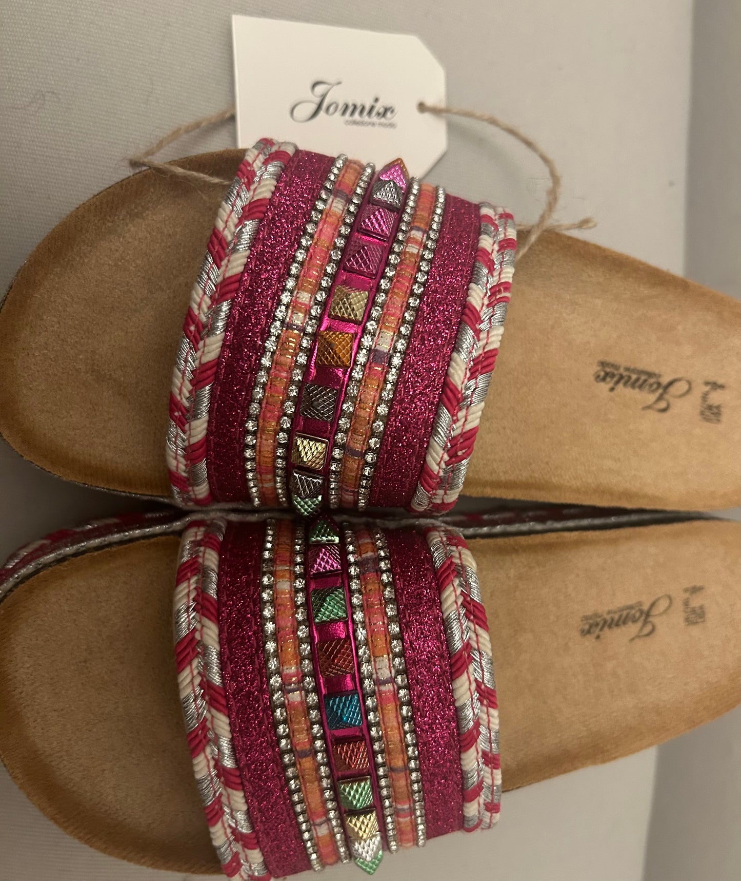 Multi  Coloured Beaded Sandals